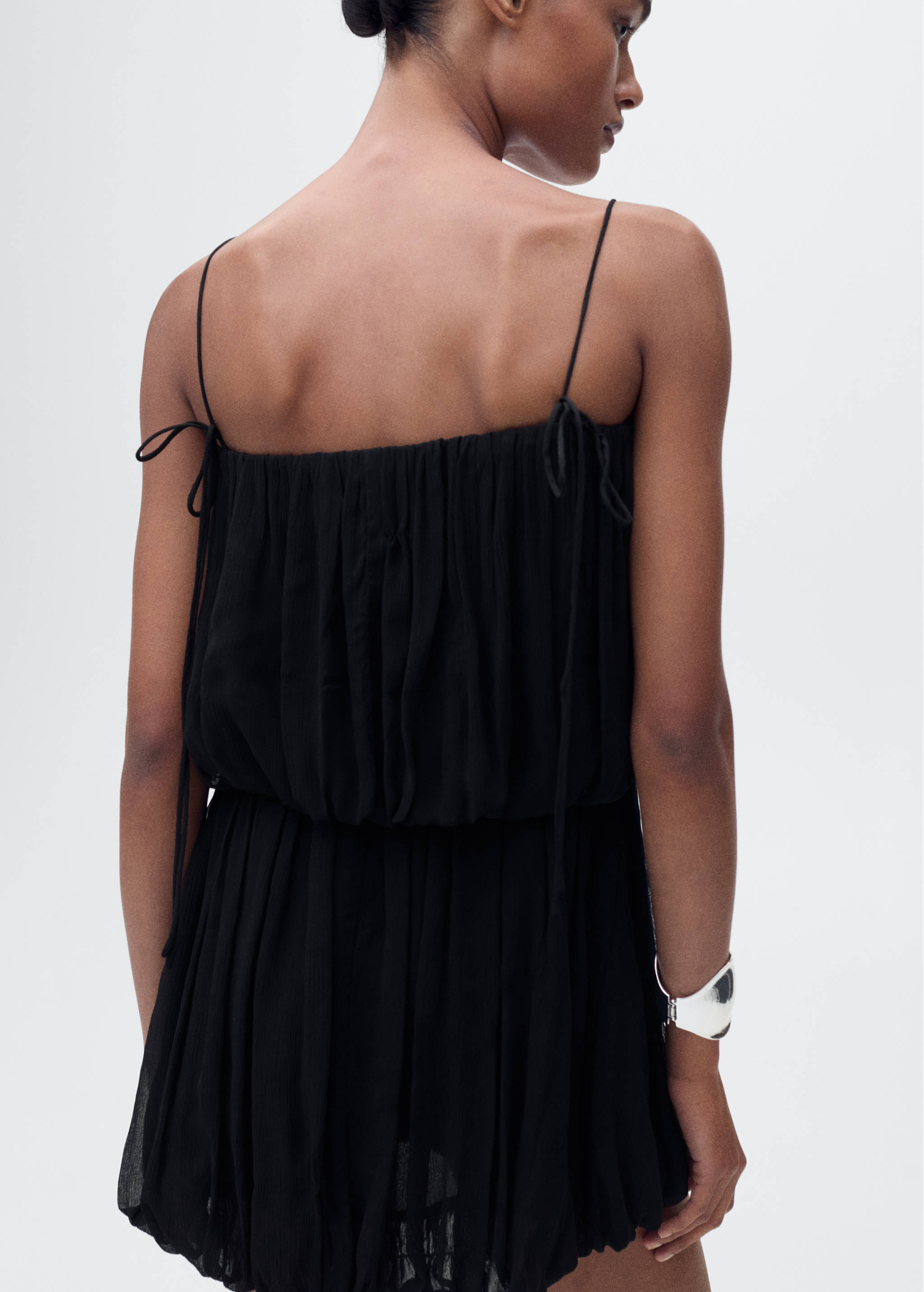 Büzgülü balon elbise - Ürünün arkası