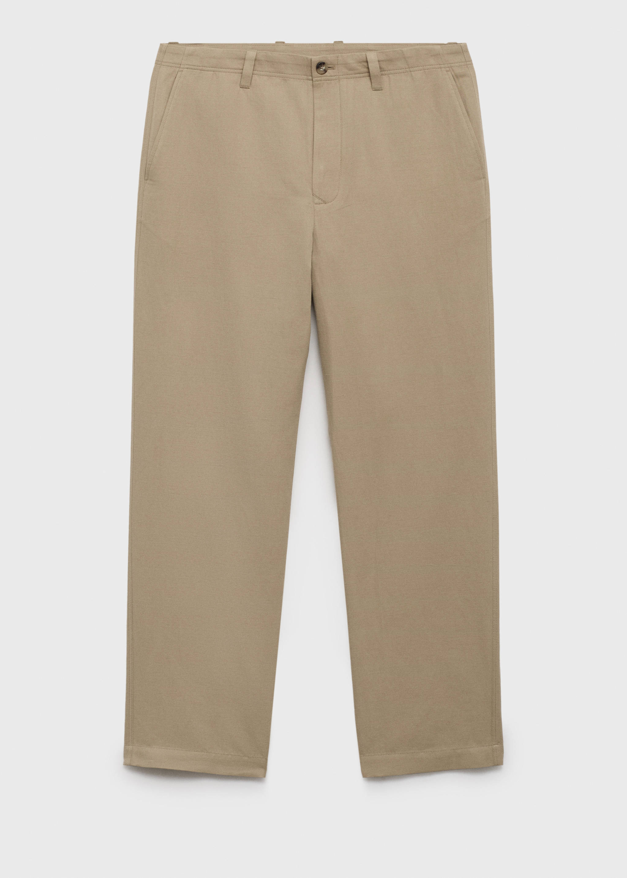 Pantaloni misto lino regular-fit - Articolo senza modello