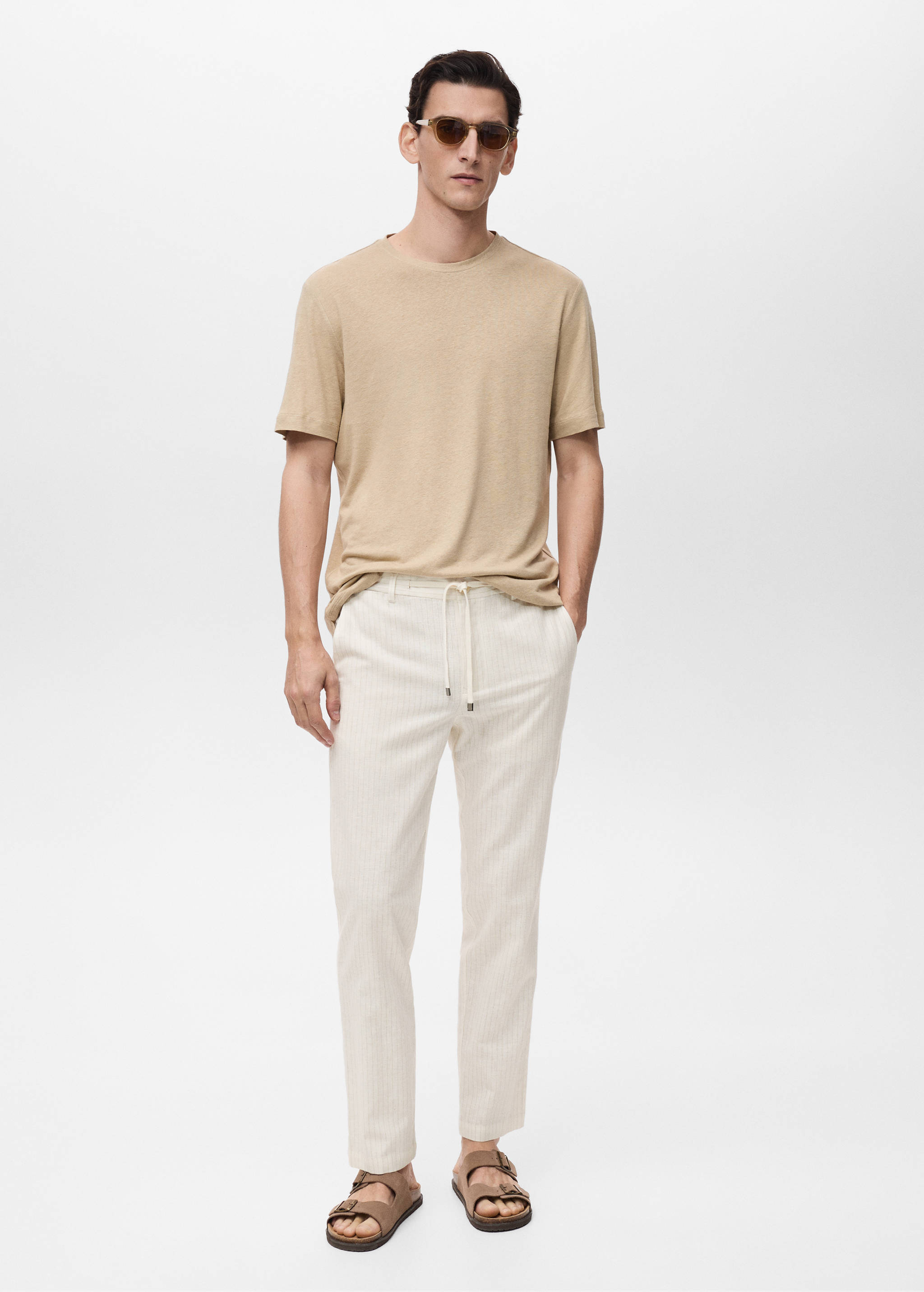 Pinstripe linen pants - General plane