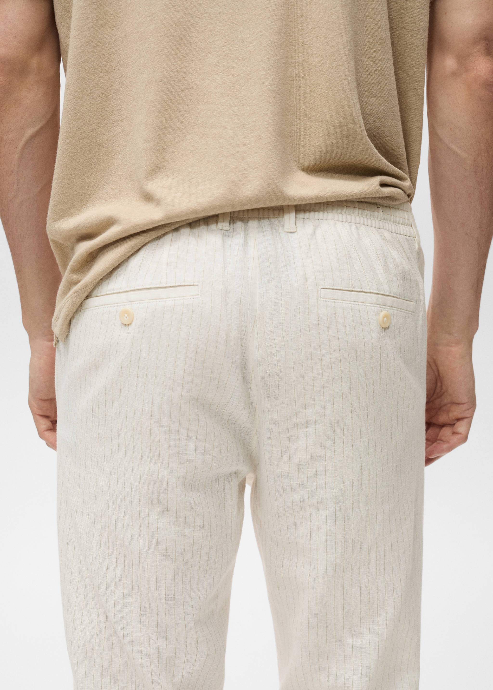 Pinstripe linen pants - Details of the article 6