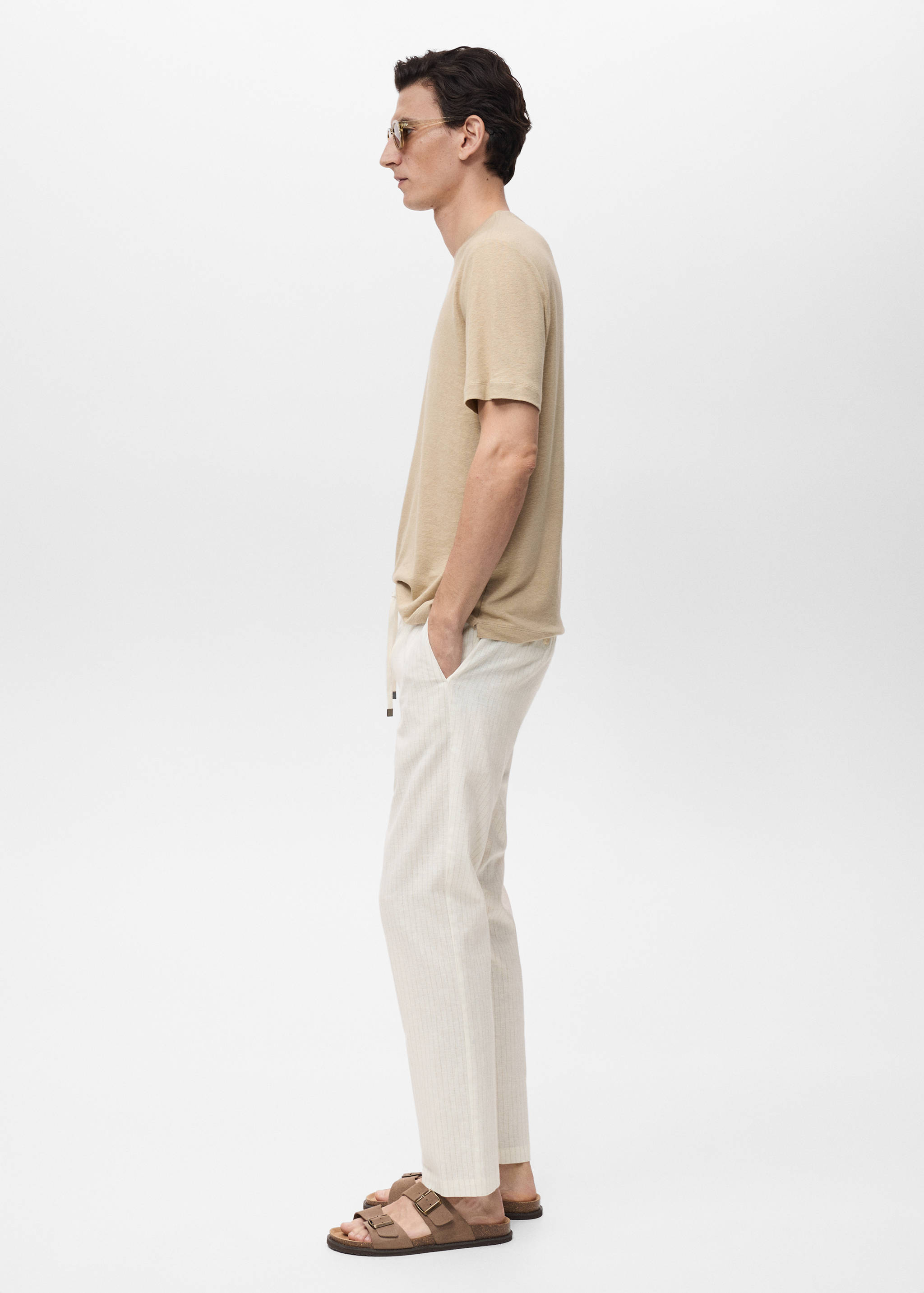 Pinstripe linen pants - Details of the article 2