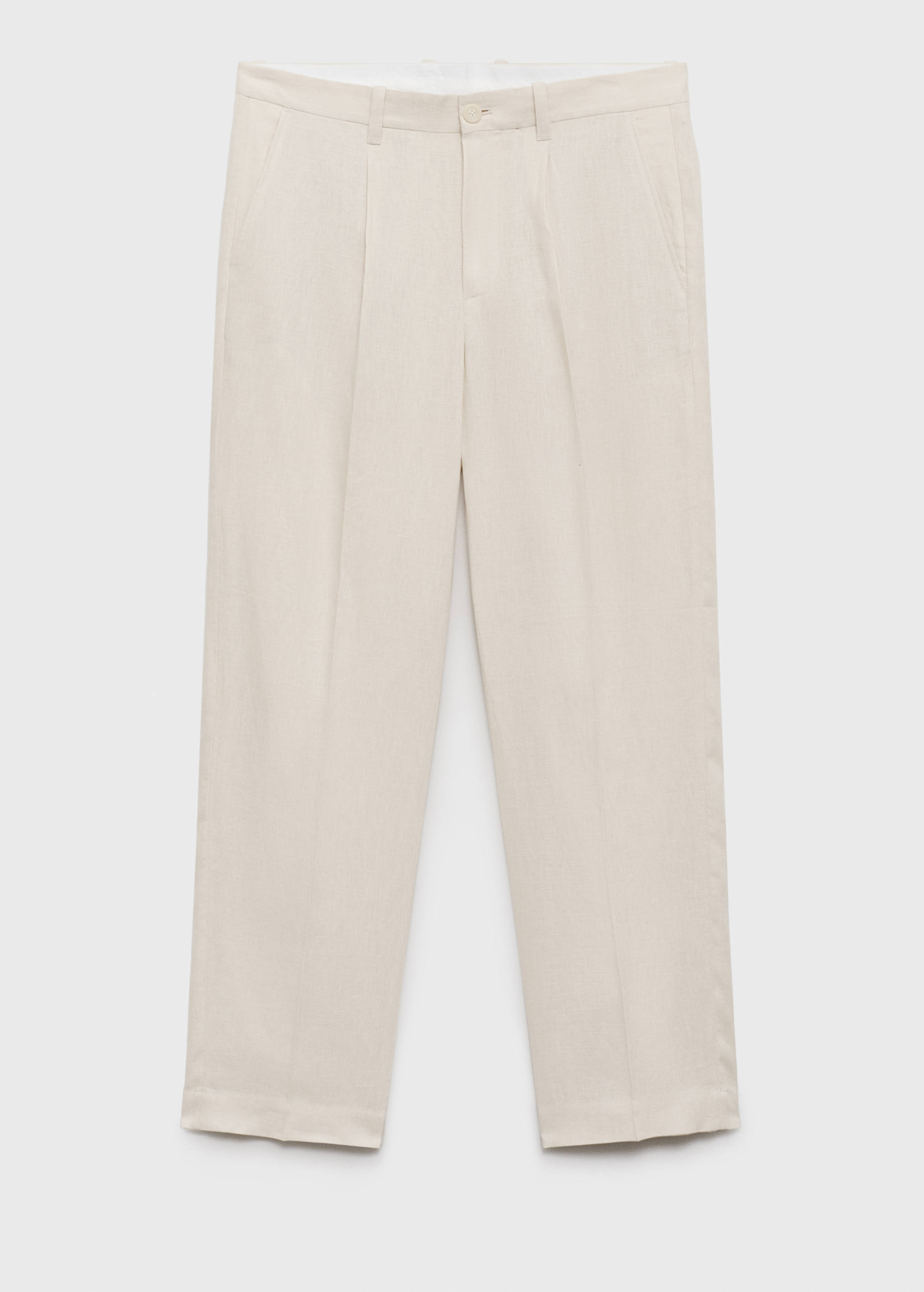 100% linen pleated trousers - Article without model