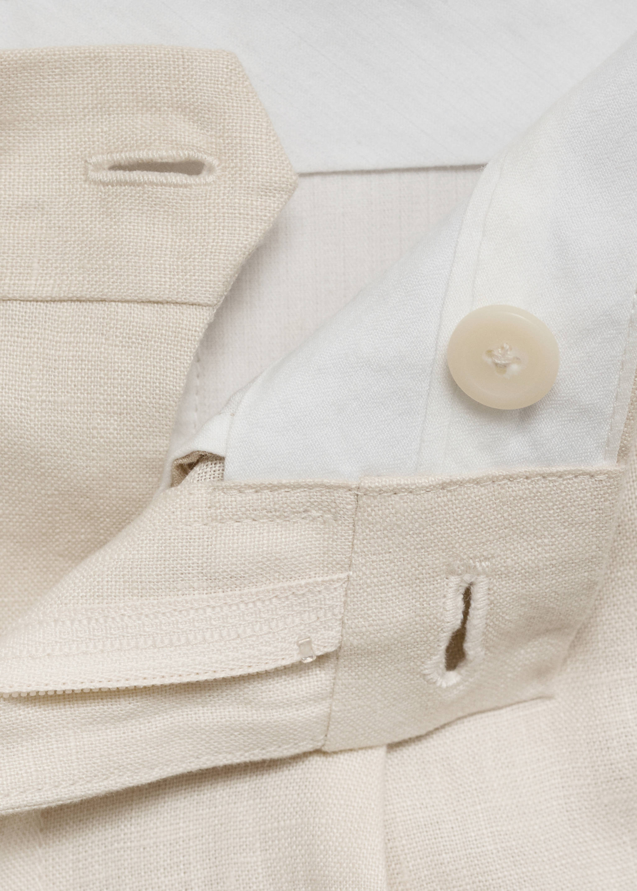 100% linen pleated trousers - Details of the article 8
