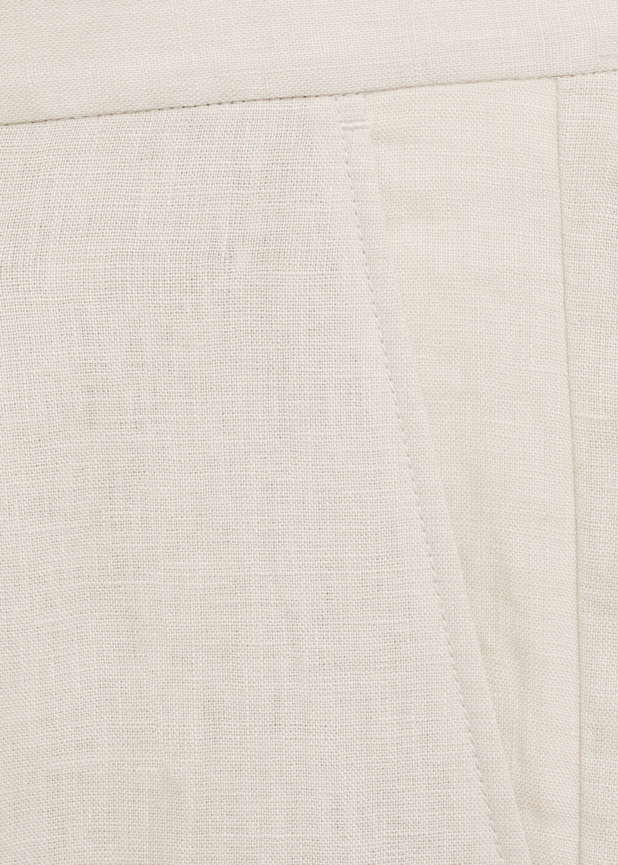 100% linen pleated trousers - Details of the article 0