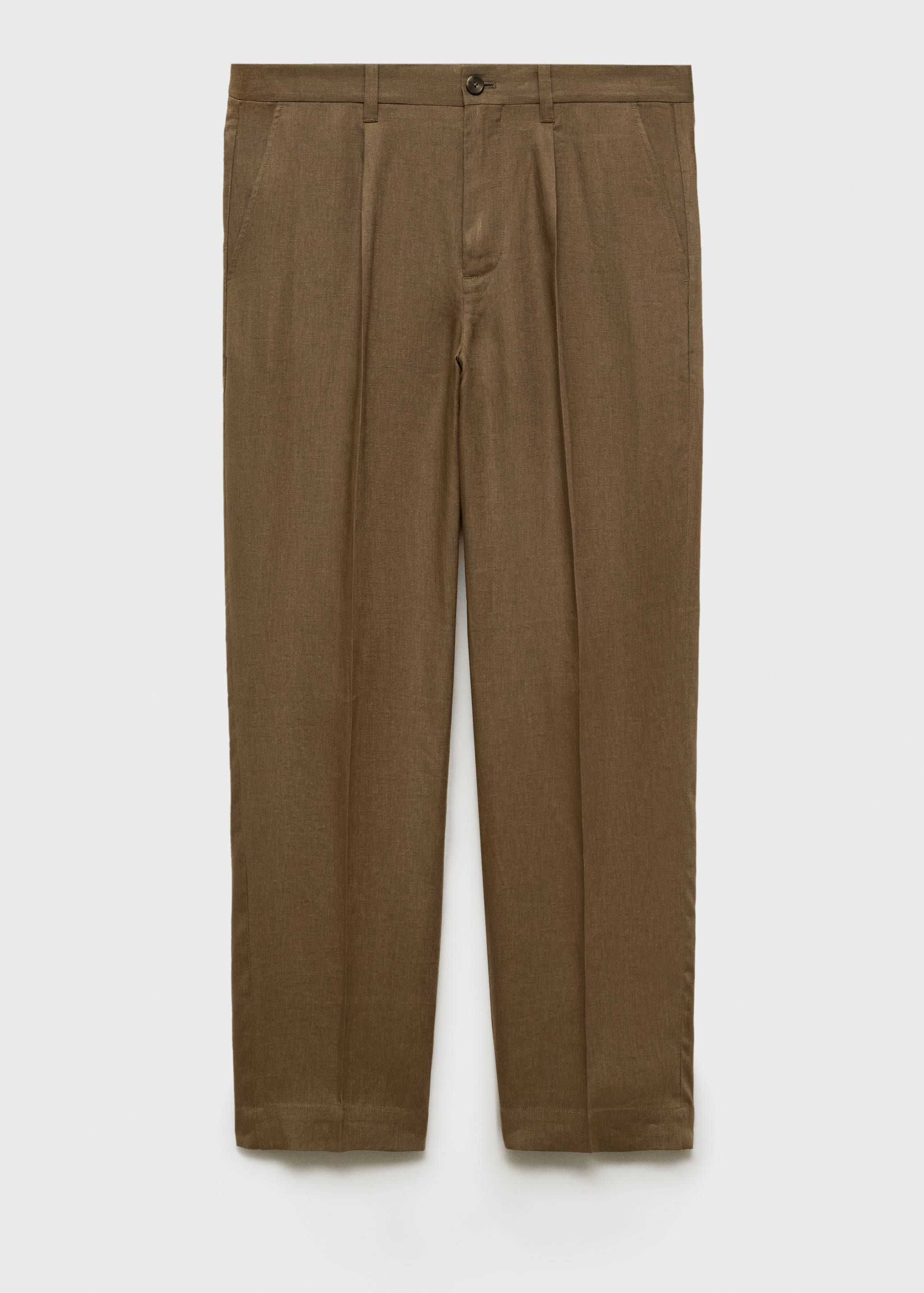 100% linen pleated trousers - Article without model