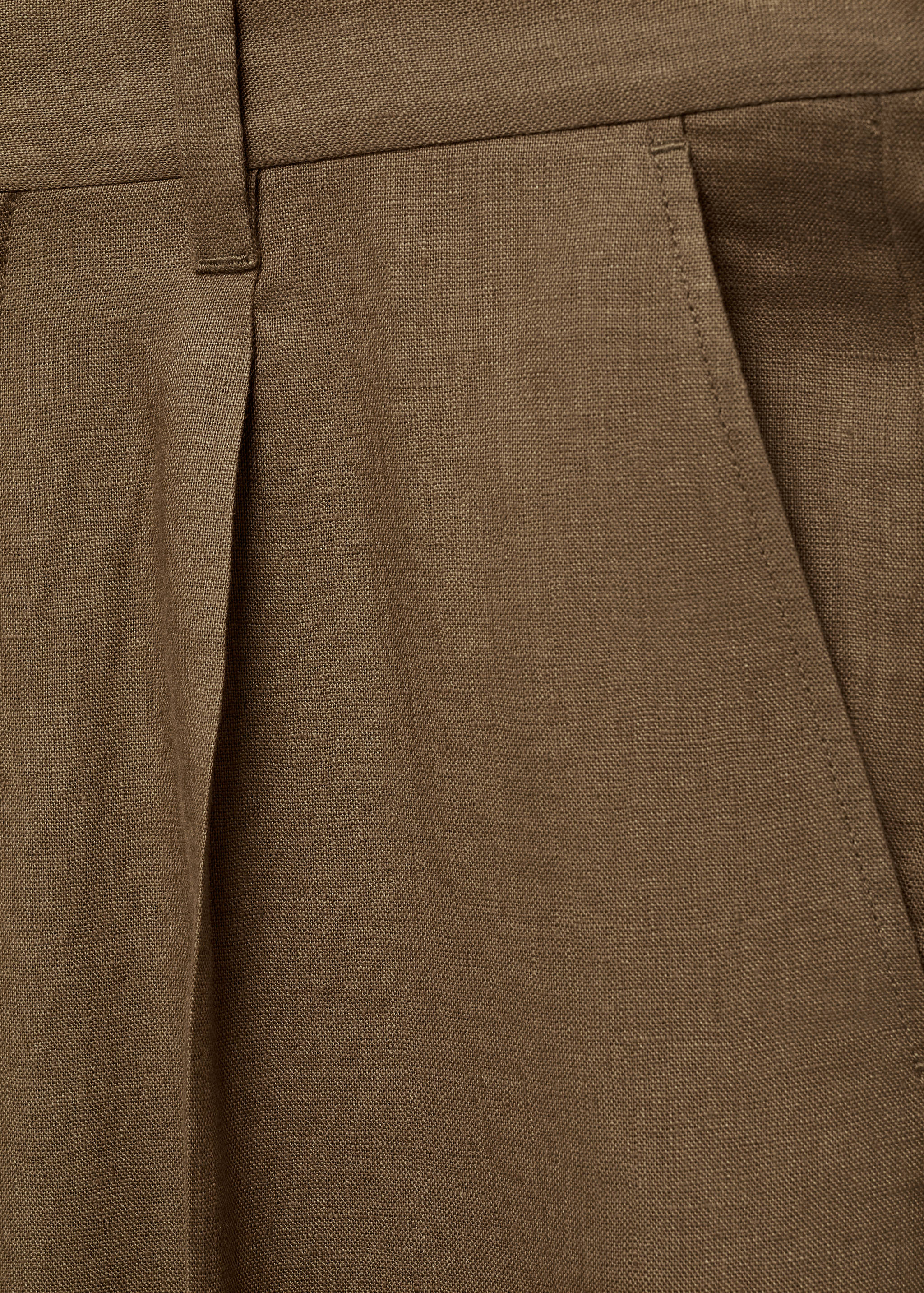 100% linen pleated trousers - Details of the article 0