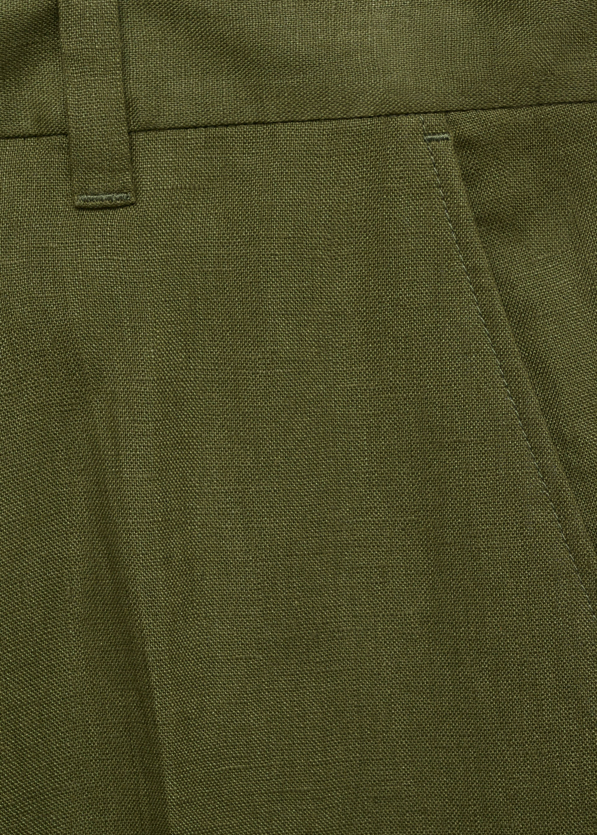 100% linen regular-fit trousers - Details of the article 0