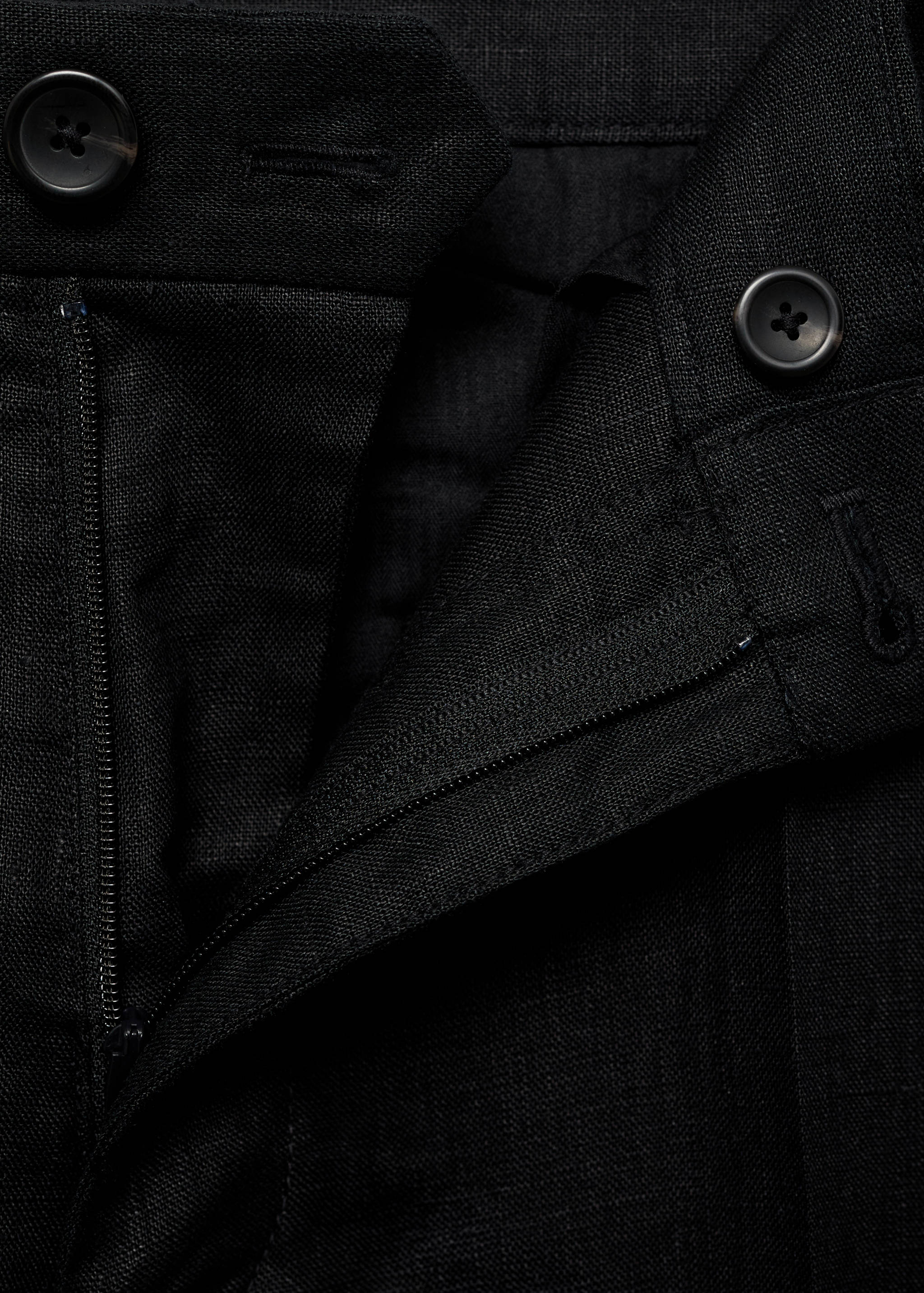 100% linen regular-fit trousers - Details of the article 8