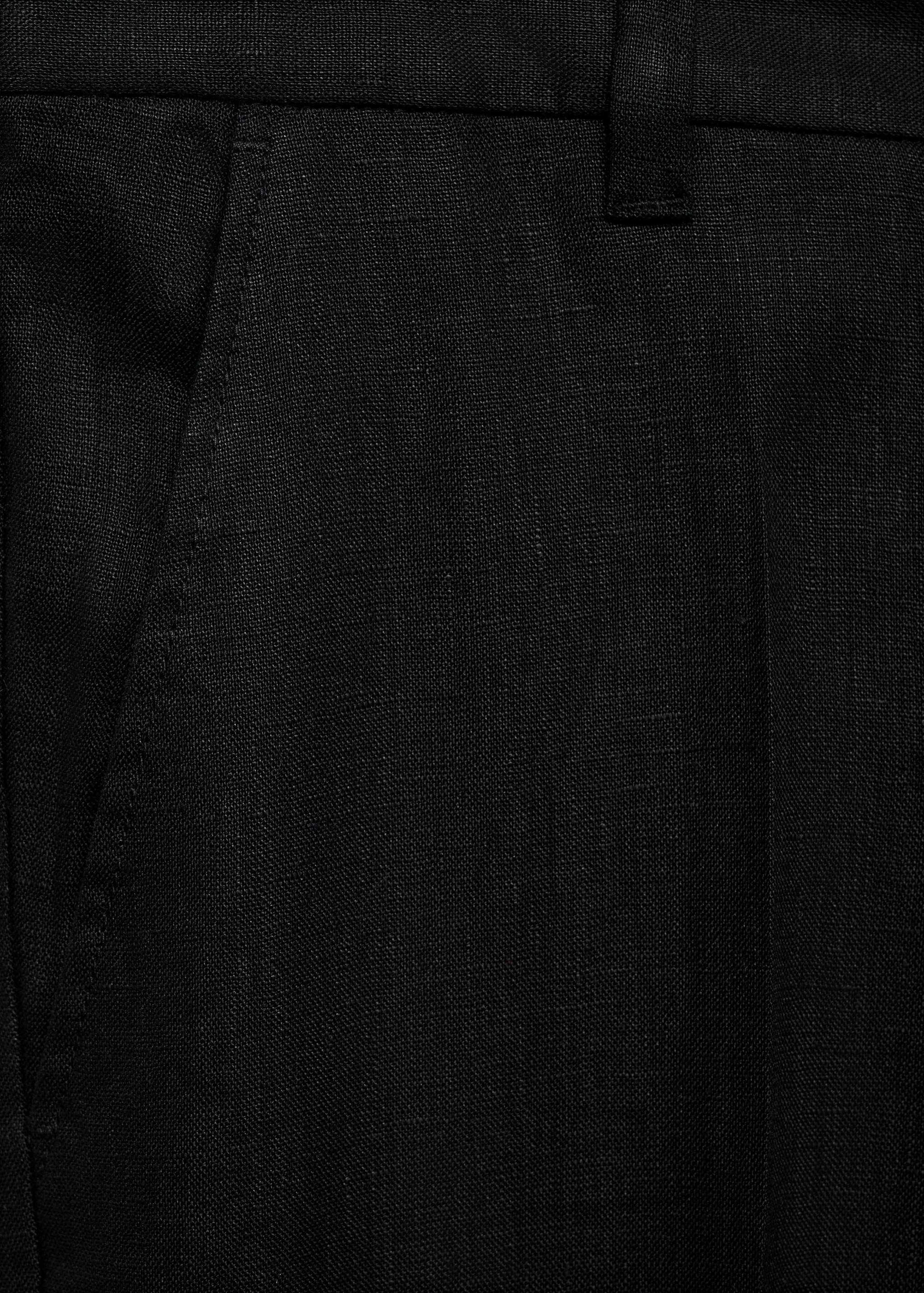 100% linen regular-fit trousers - Details of the article 0