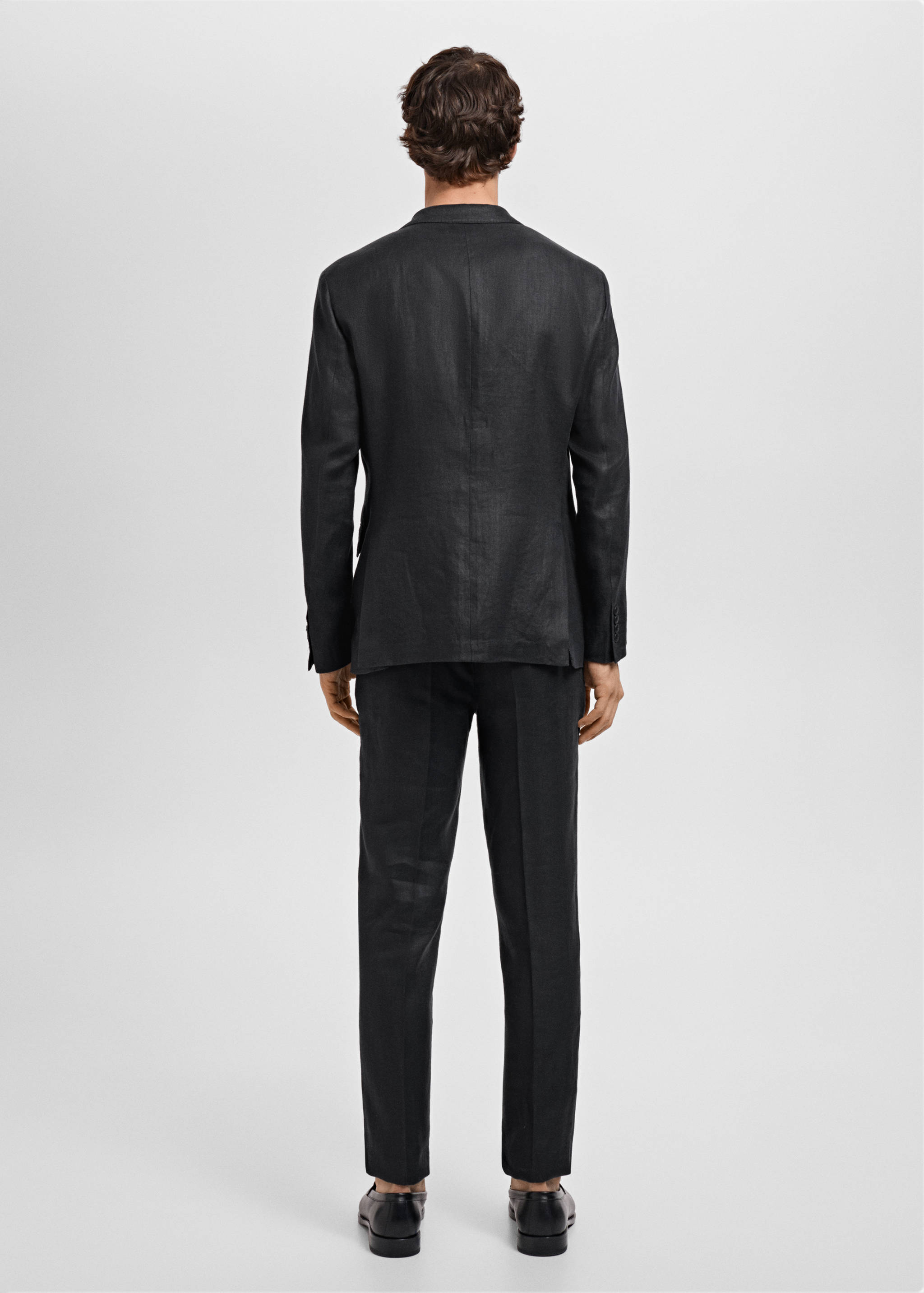 Amalfi 100% linen slim-fit suit jacket - Reverse of the article