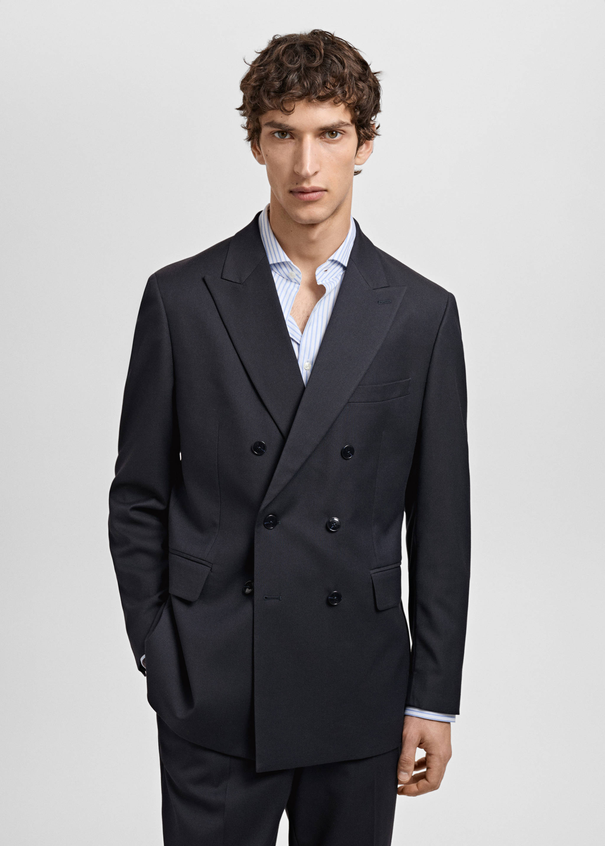Blazer de fato Monaco assertoado slim fit - Plano médio