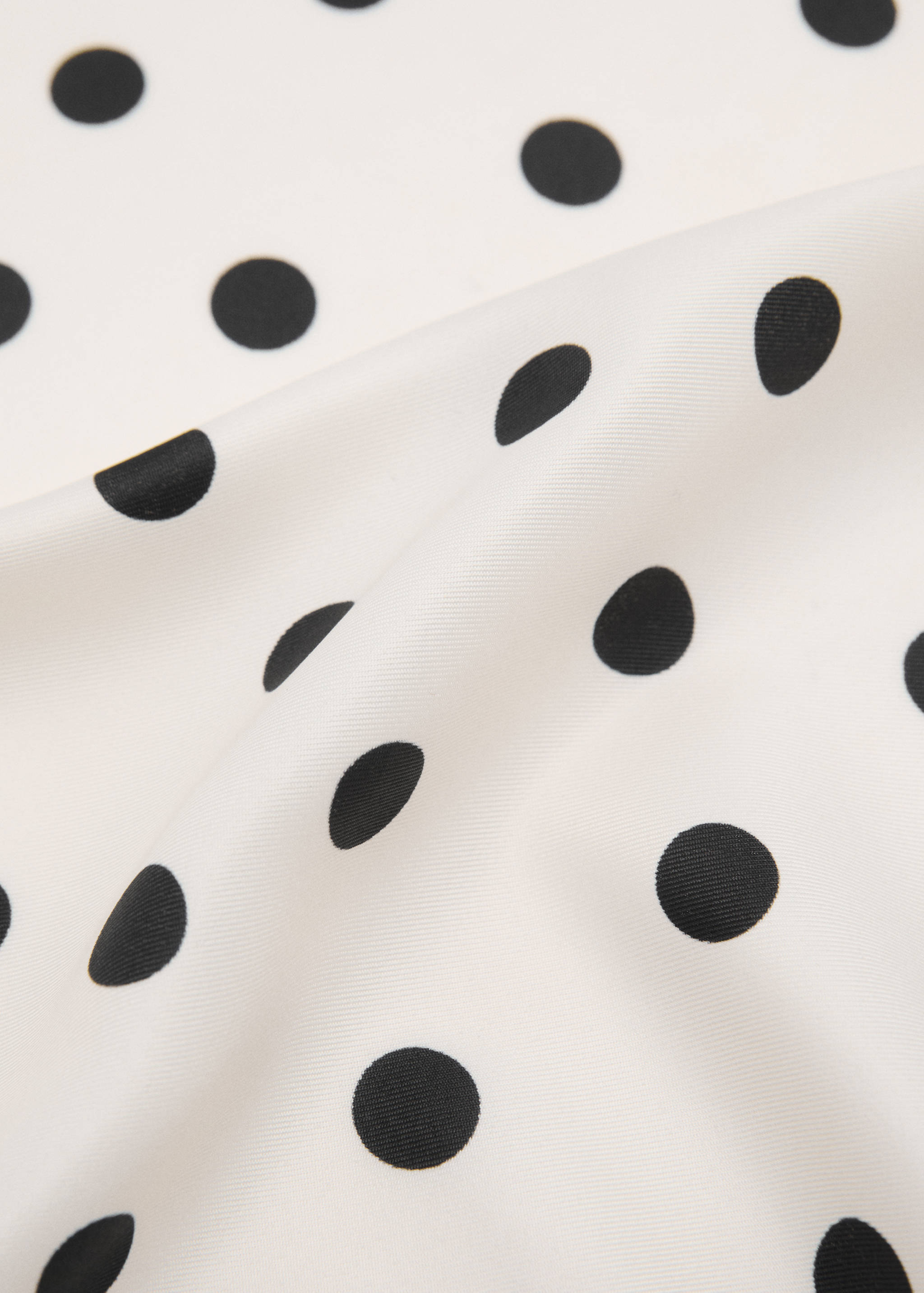 Polka-dot satin scarf - Details of the article 1