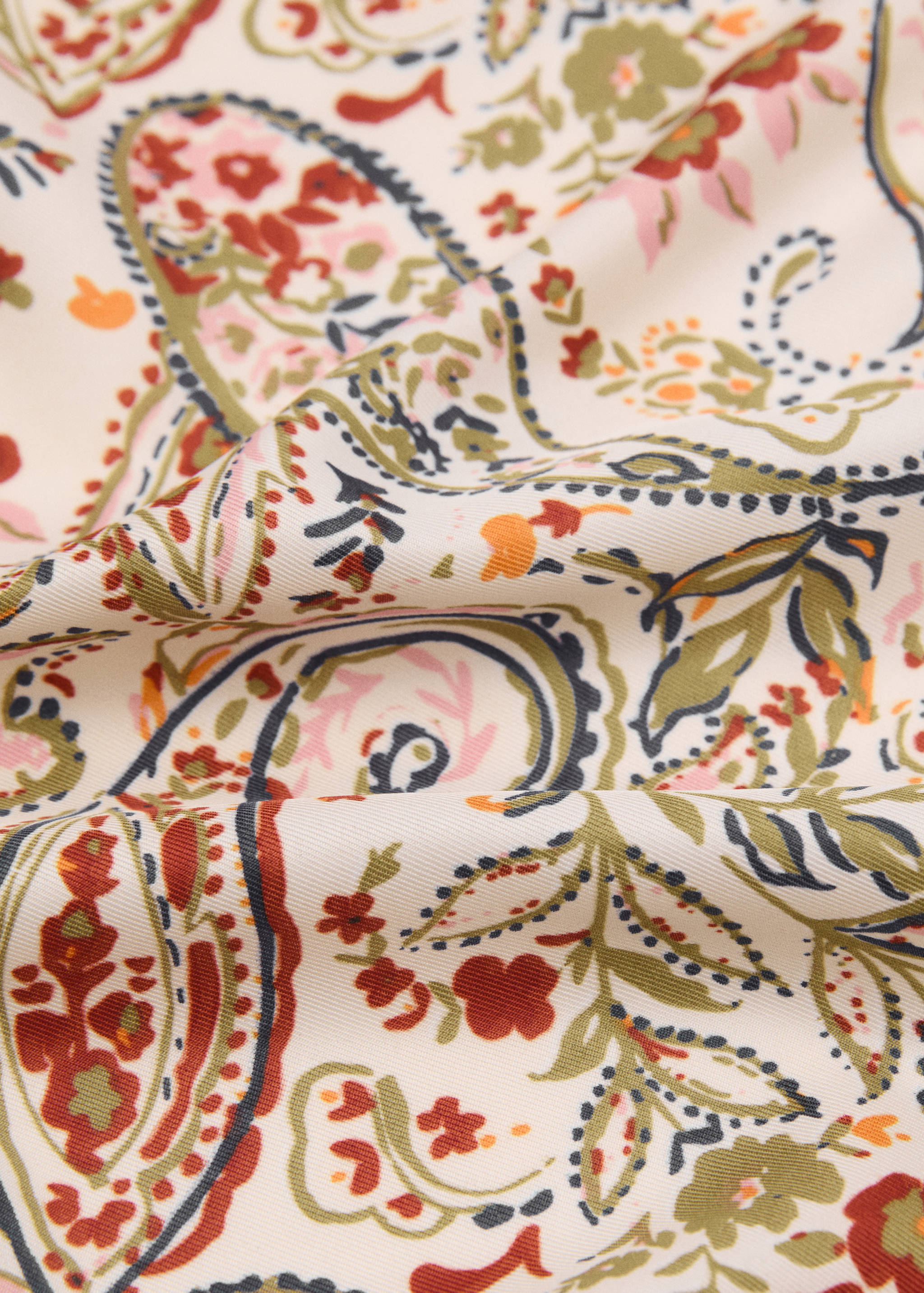 Paisley satin scarf - Details of the article 1