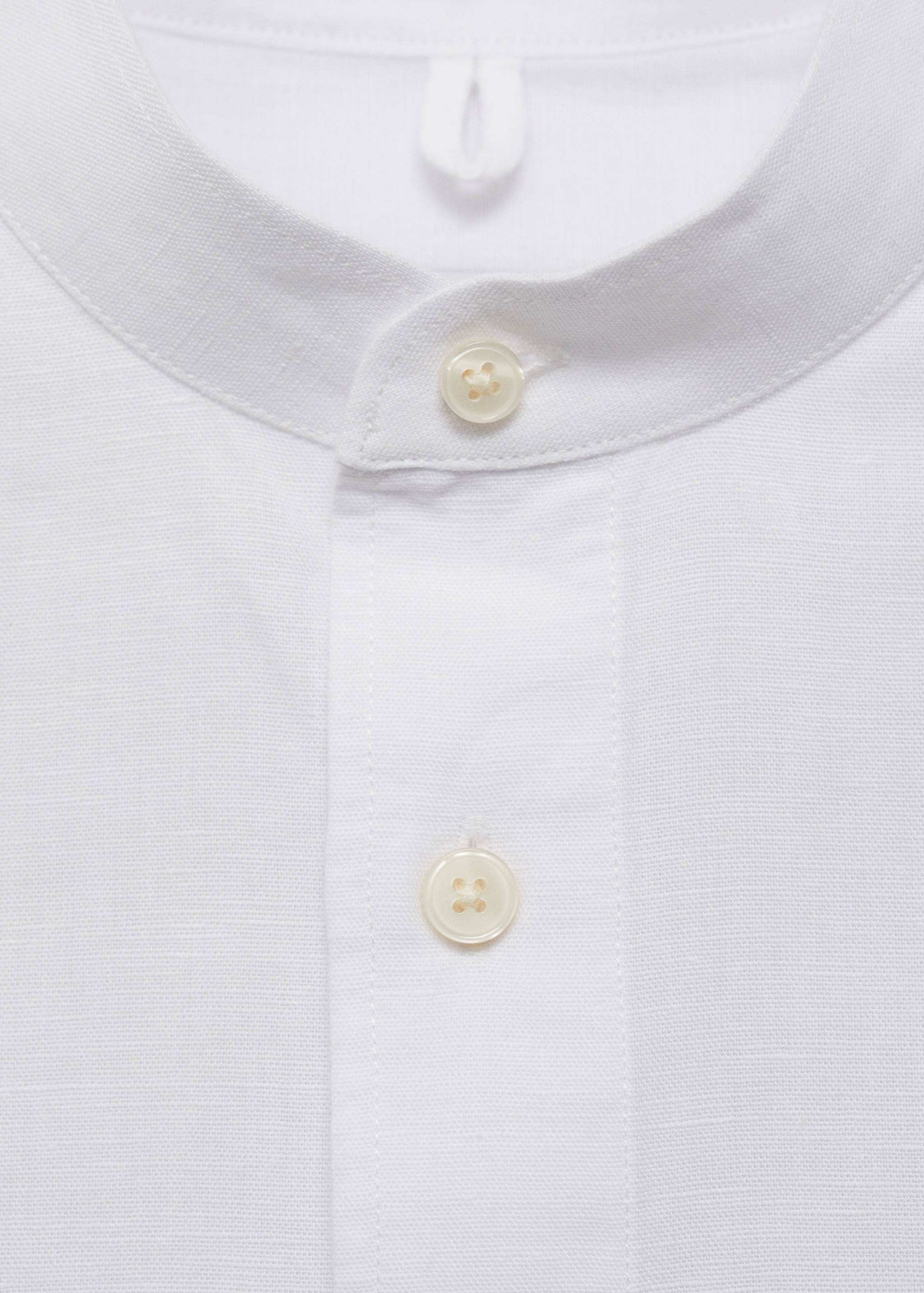 Mao collar linen shirt - Details of the article 8