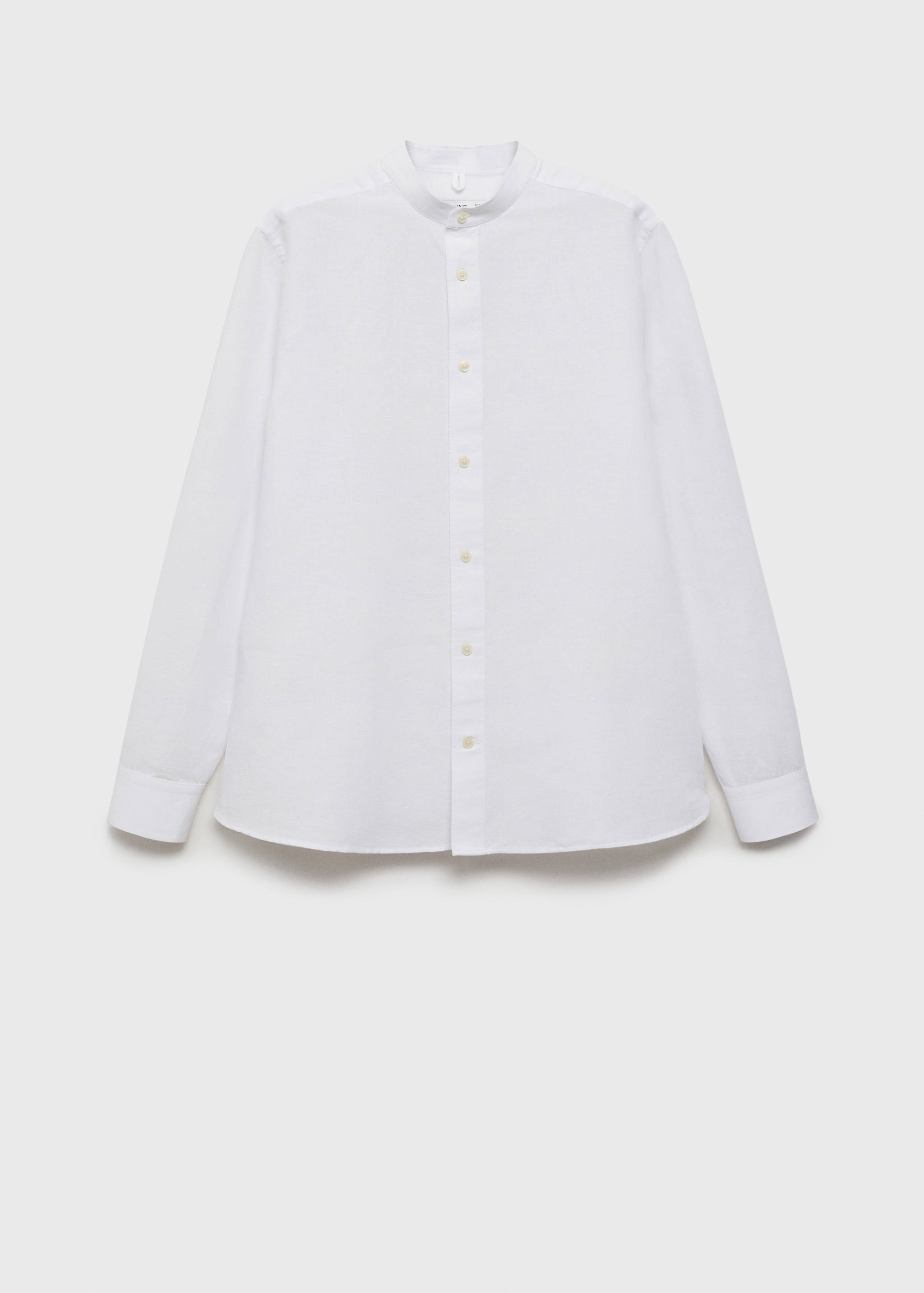Mao collar linen shirt - Article without model