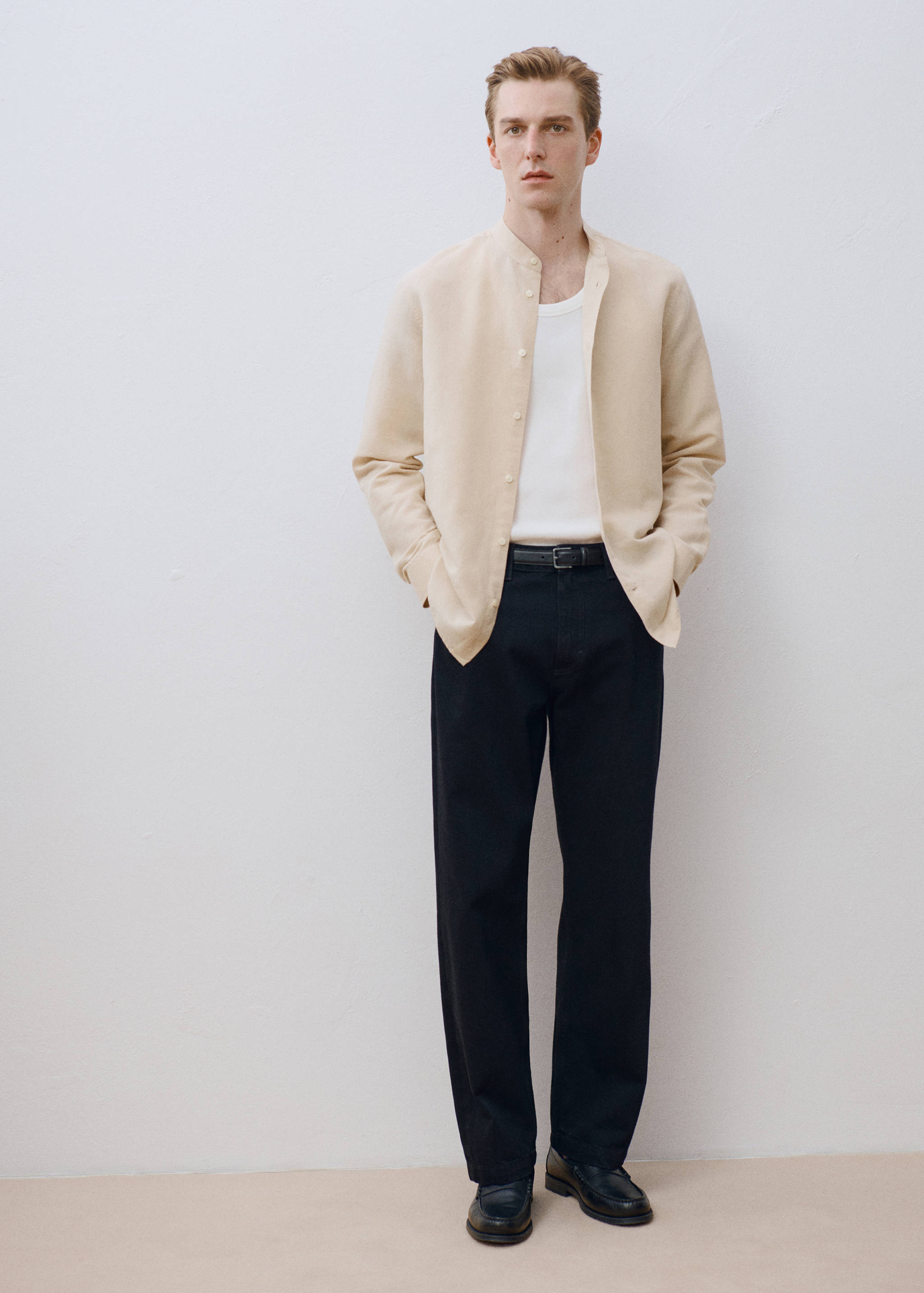 Mao collar linen shirt - Details of the article 3