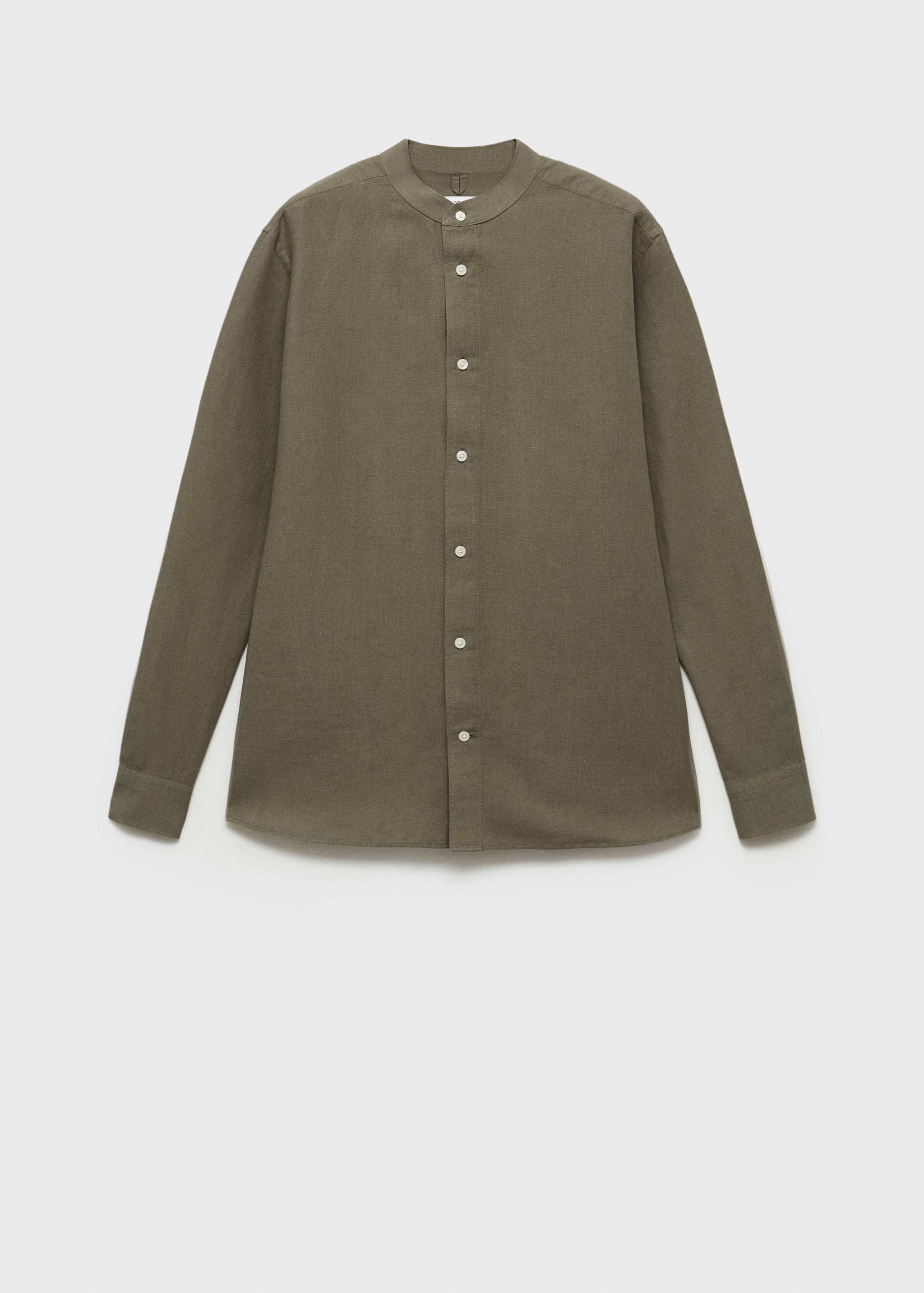 Mao collar linen shirt - Article without model