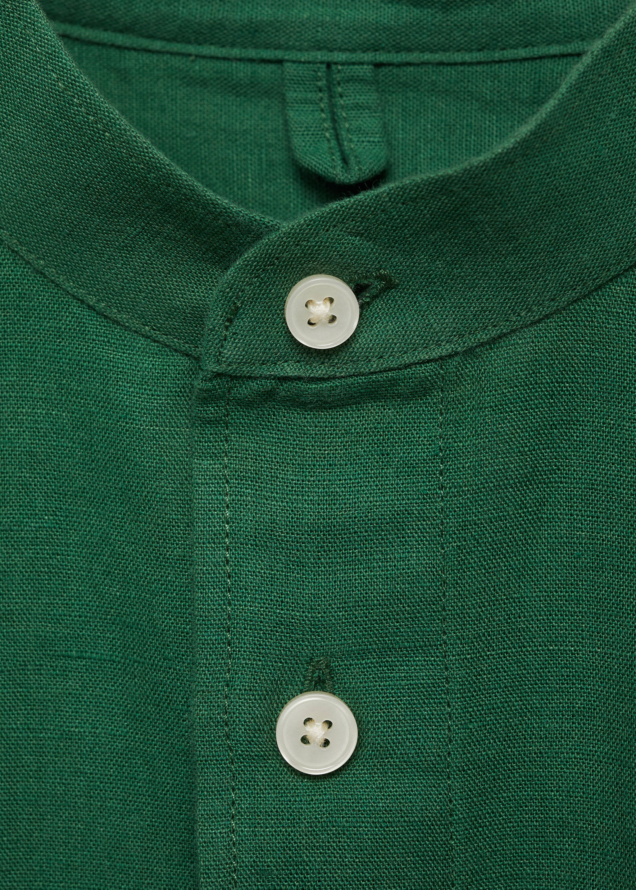Mao collar linen shirt - Details of the article 8