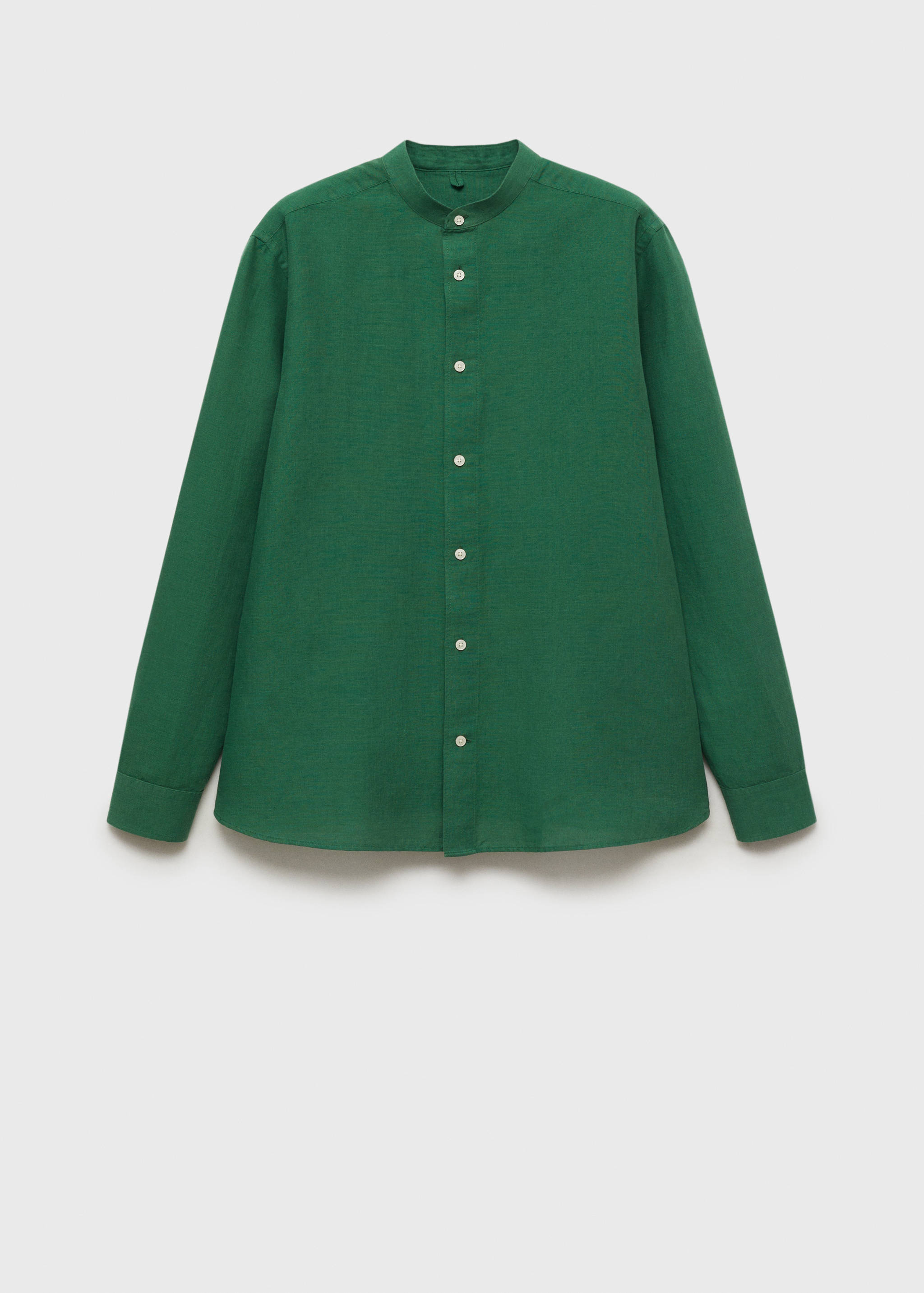 Mao collar linen shirt - Article without model