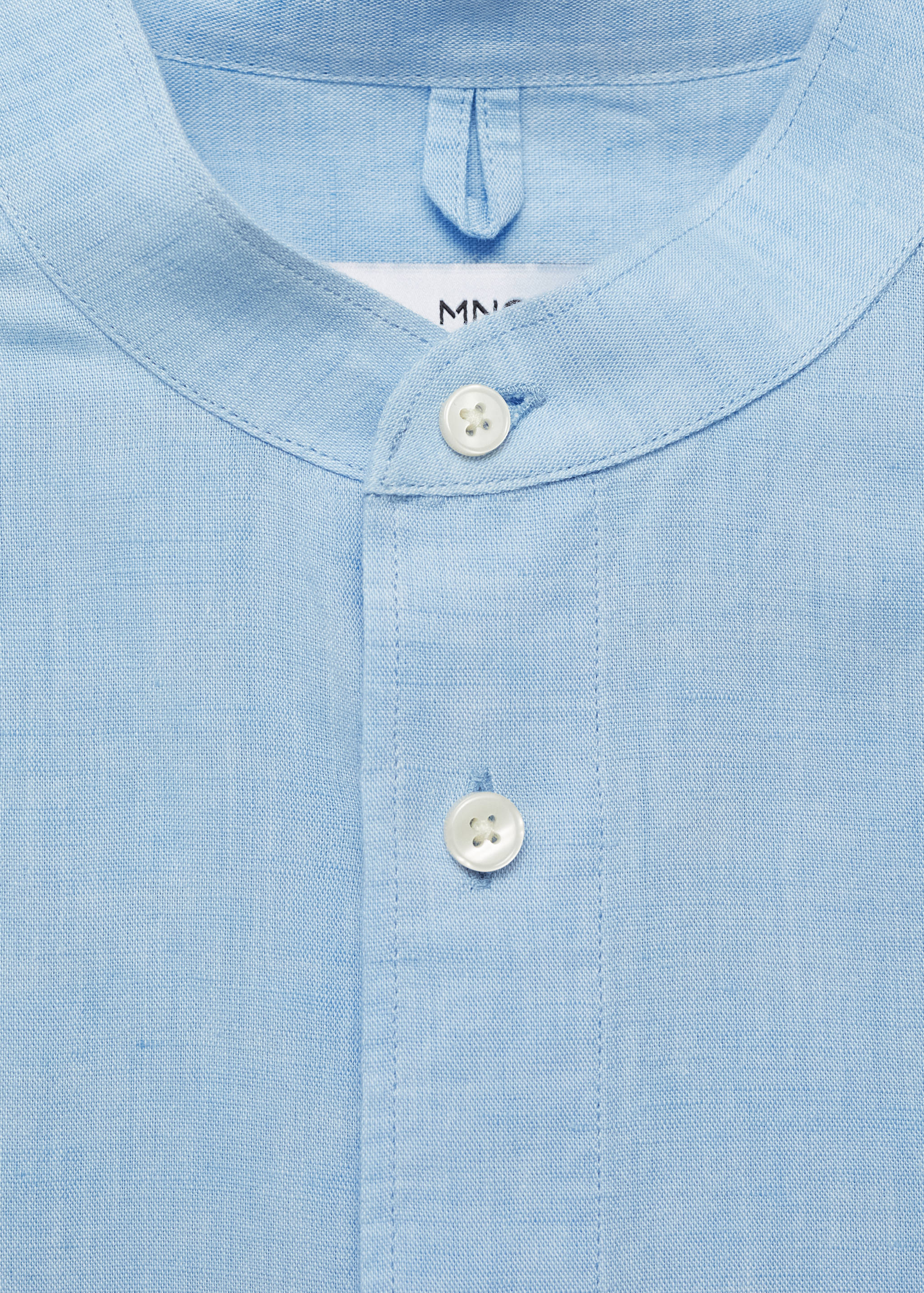 Mao collar linen shirt - Details of the article 8