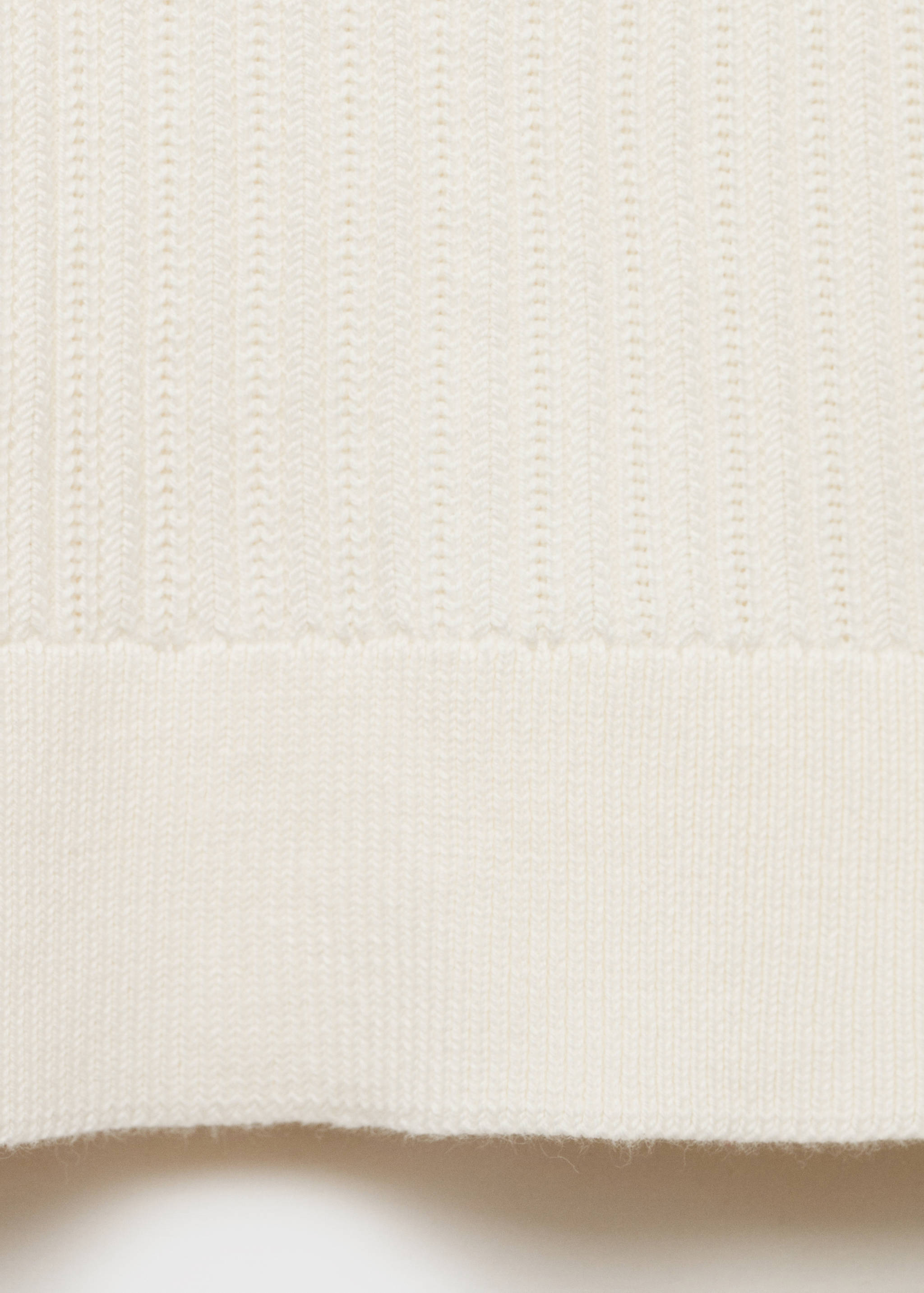 Fine-knit ribbed cotton polo shirt - Details of the article 0