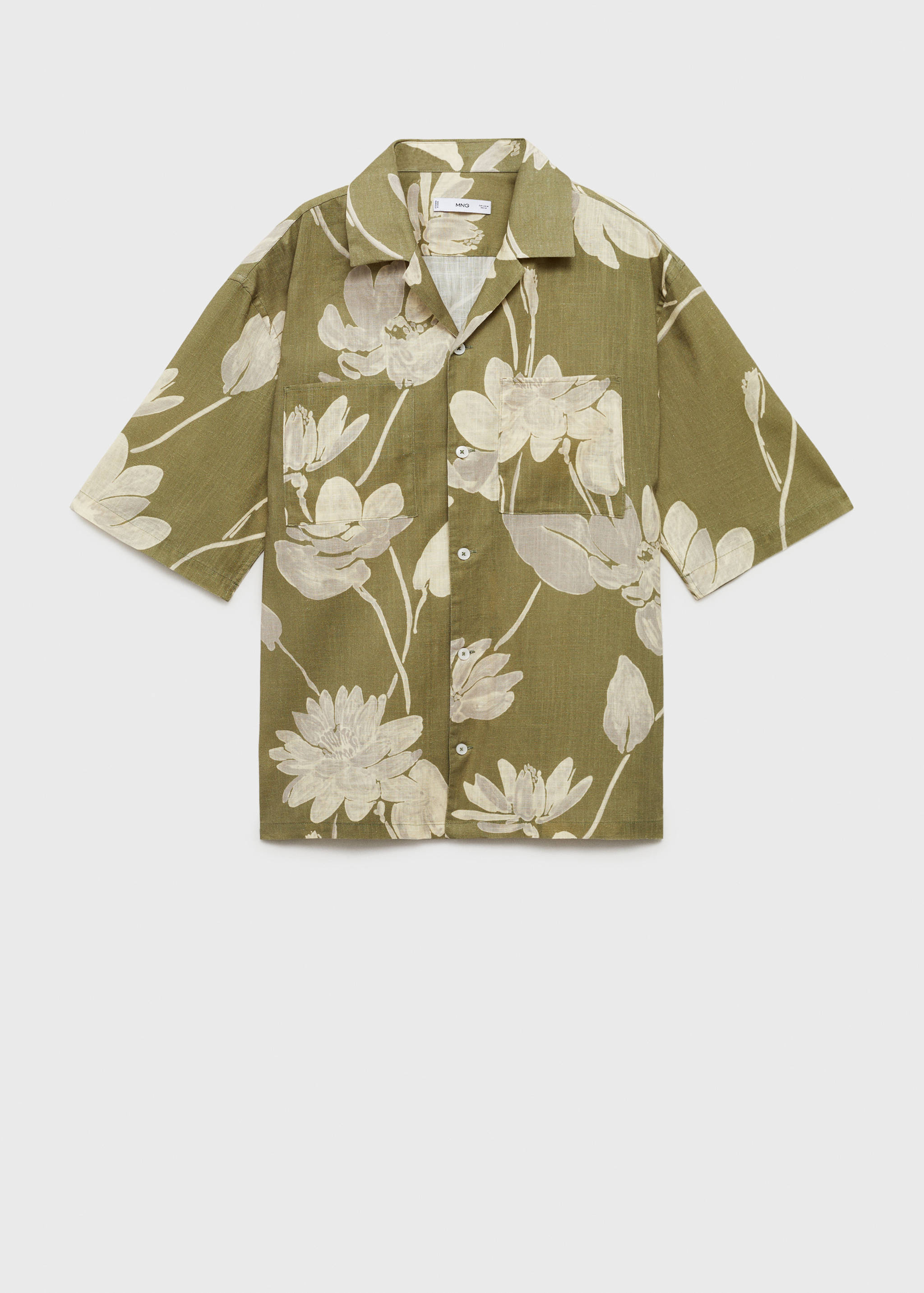 Floral-print cotton shirt - Article without model