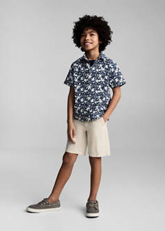 Tropical print shirt — Dark Navy 2