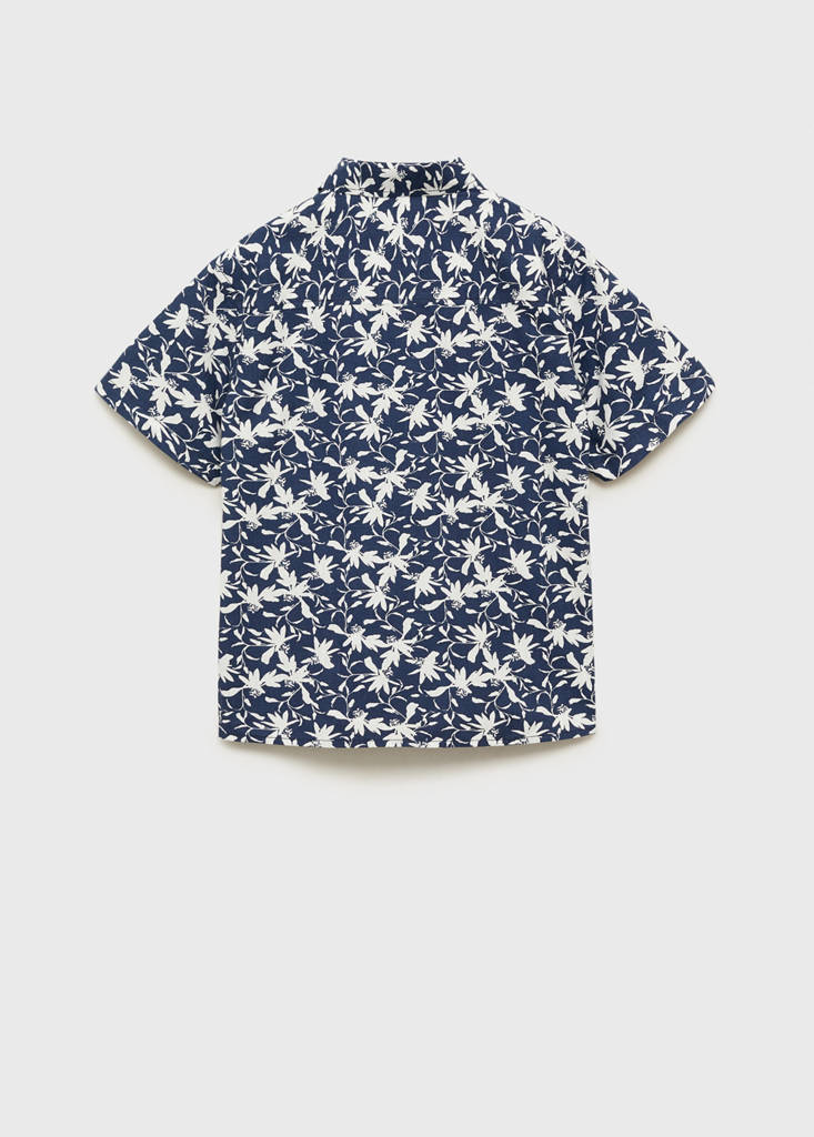 Tropical print shirt — Dark Navy