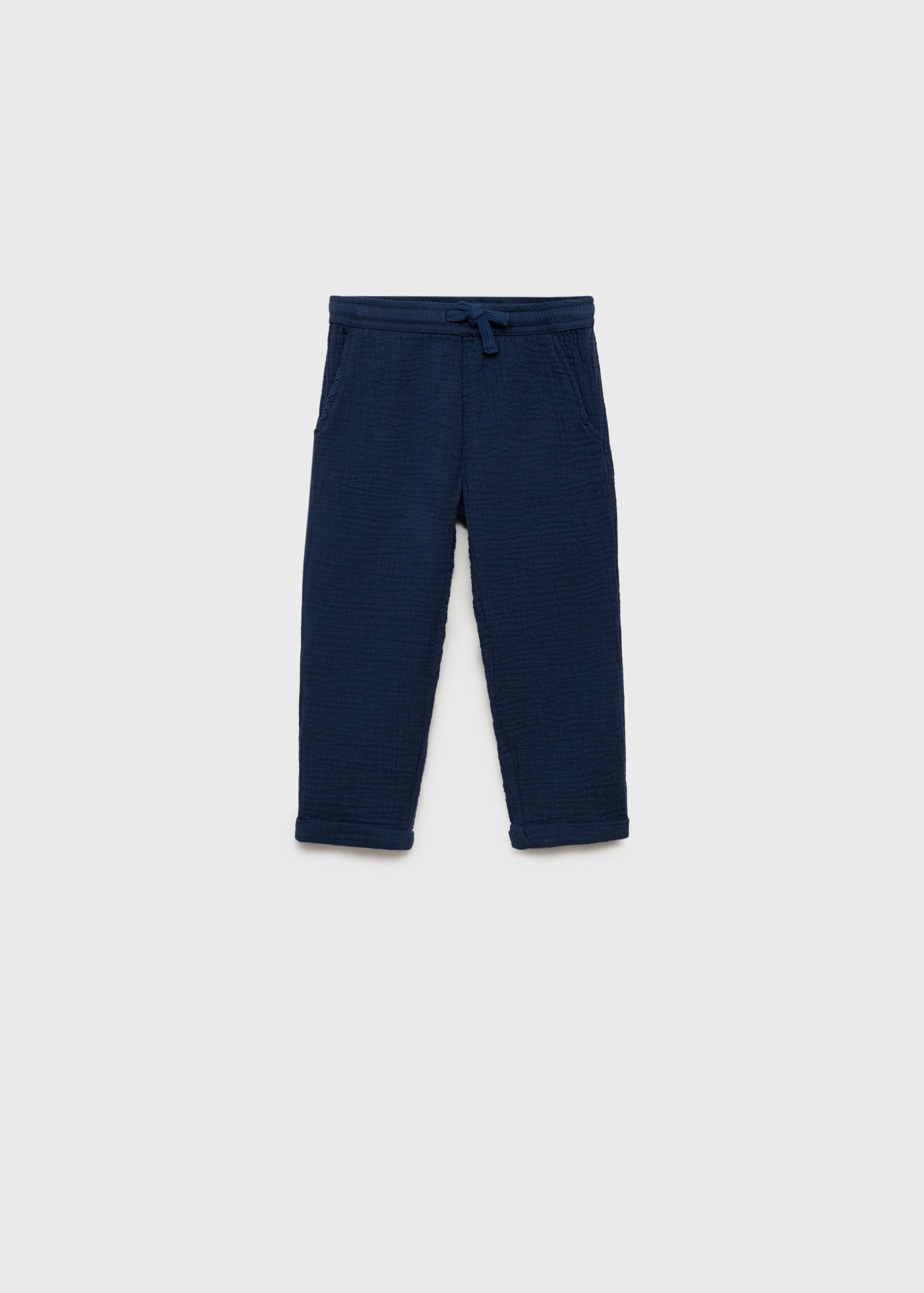 Straight-fit cotton trousers - Article without model