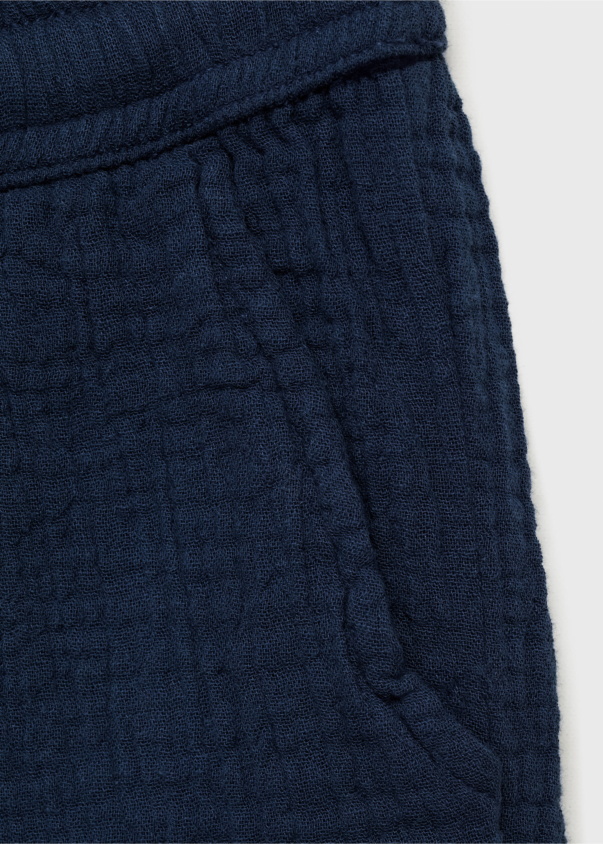 Straight-fit cotton pants - Details of the article 0, Dark Navy. Ref: 87035942-00.