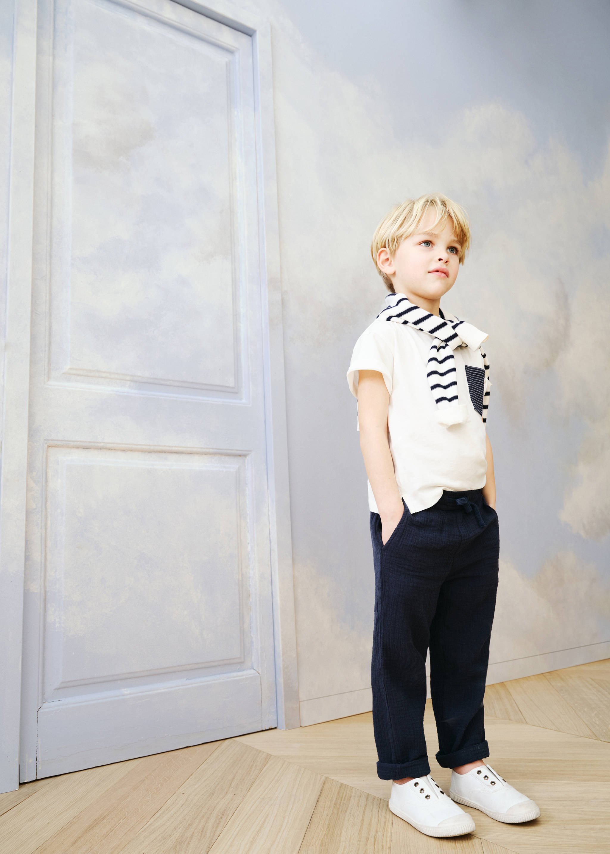 Straight-fit cotton trousers - Details of the article 5