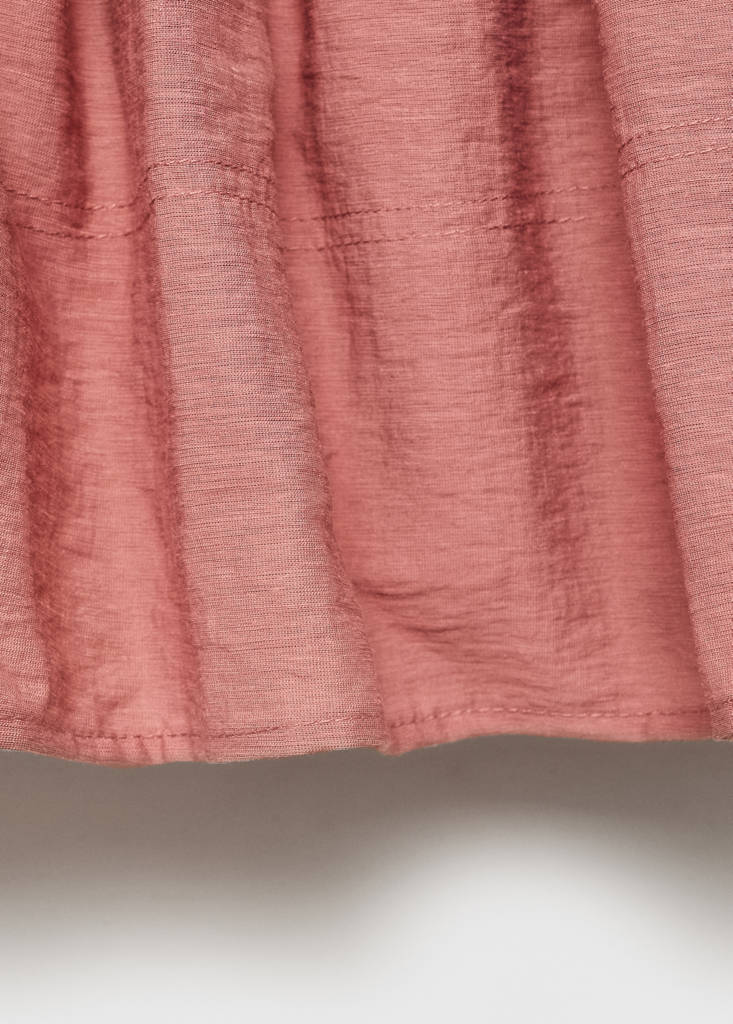Linen skirt with elastic waist — Pink