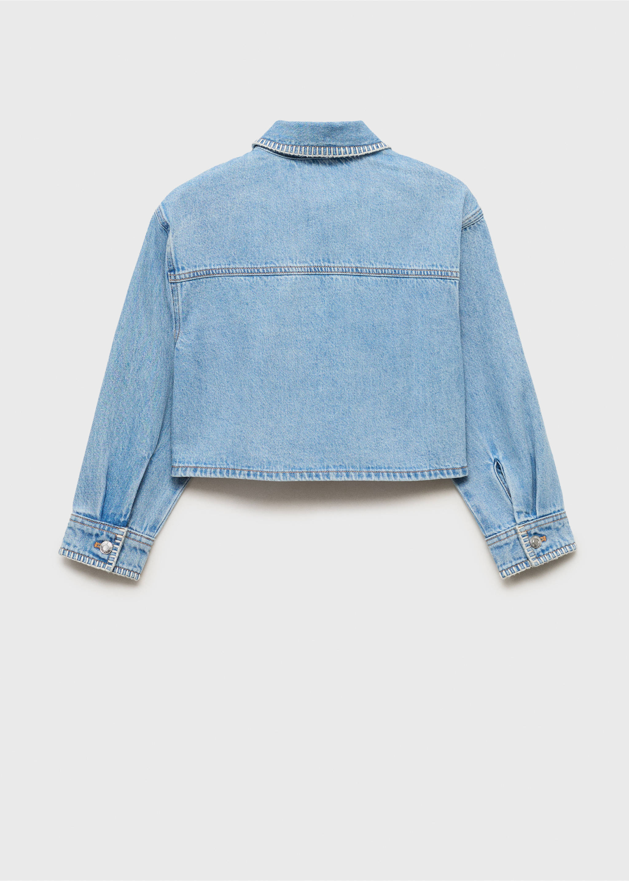 Cropped denim jacket - Reverse of the article, Medium Blue. Ref: 87035949-00.