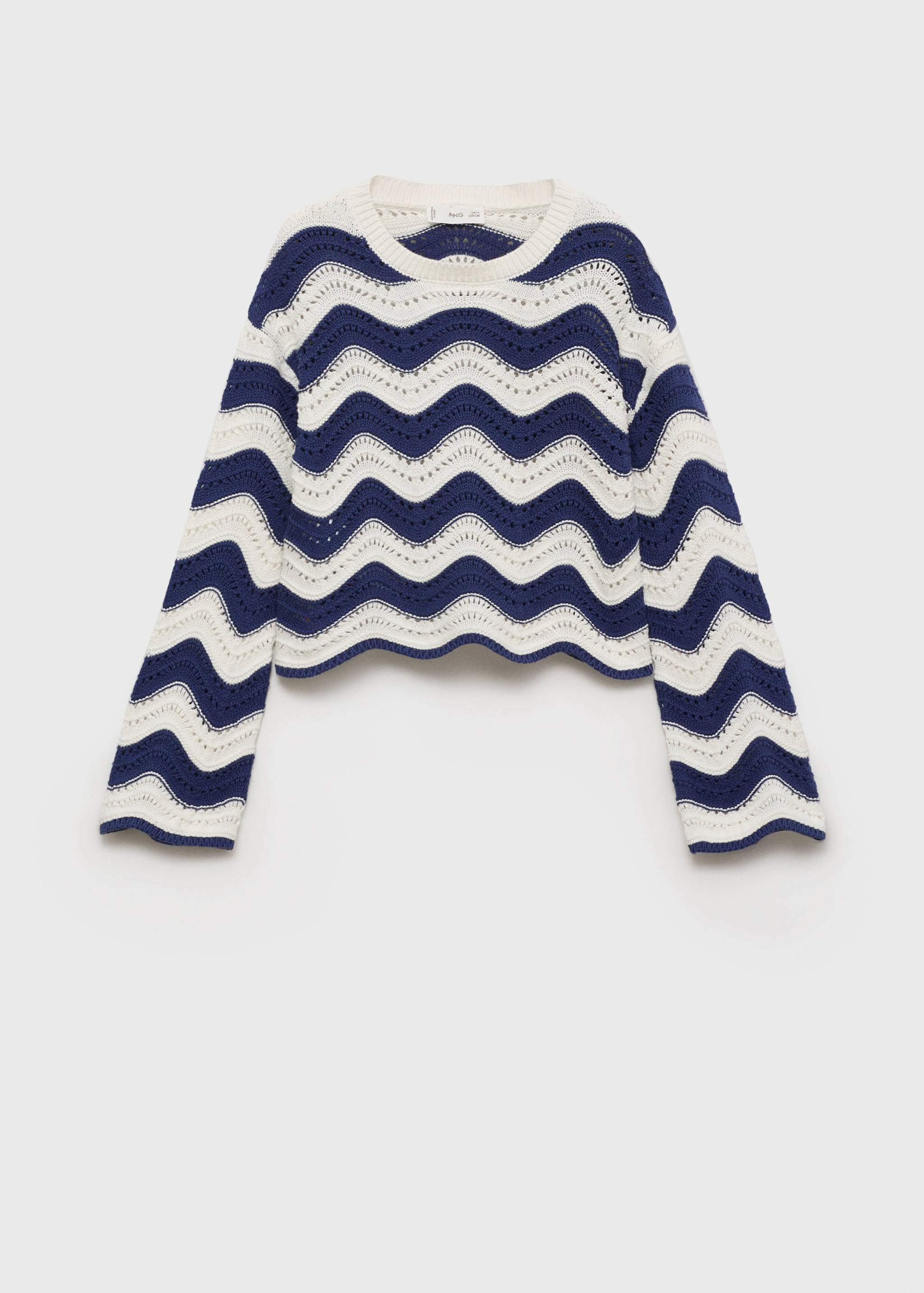 Zigzag openwork knitted sweater - Article without model