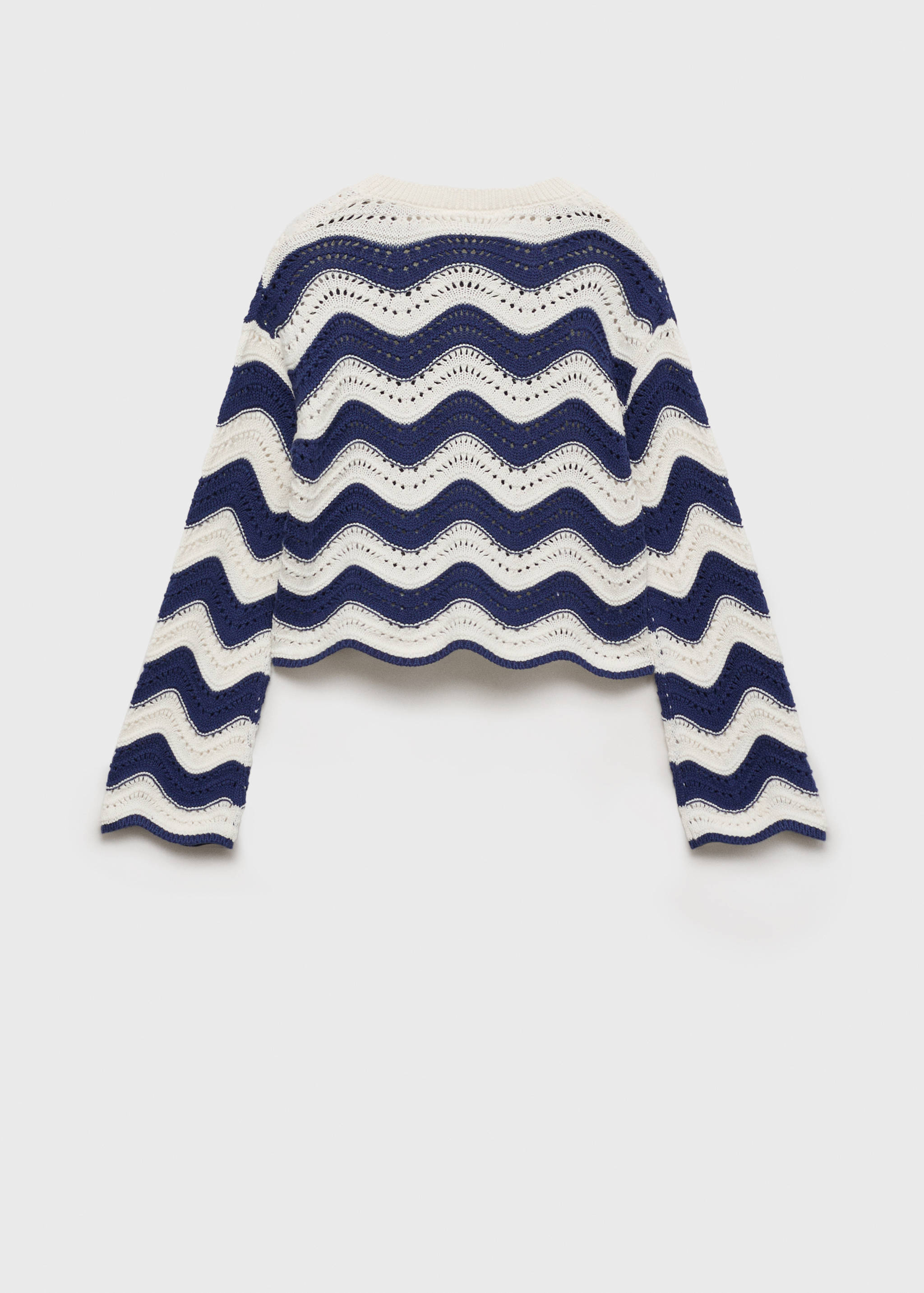 Zigzag openwork knitted sweater - Reverse of the article