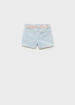 Denim shorts with belt — Light Blue 5