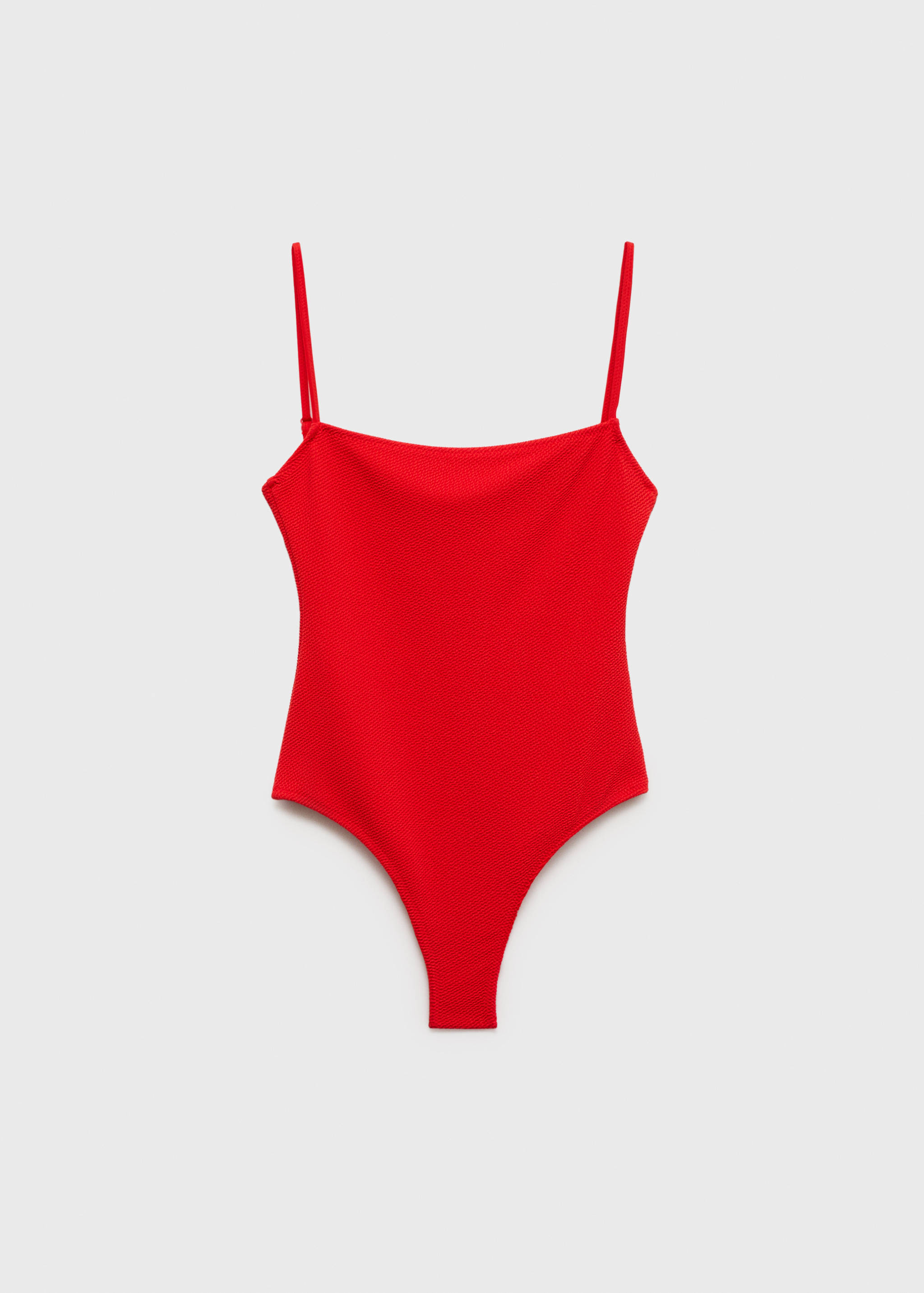Ribbed knit straps swimsuit - Article without model