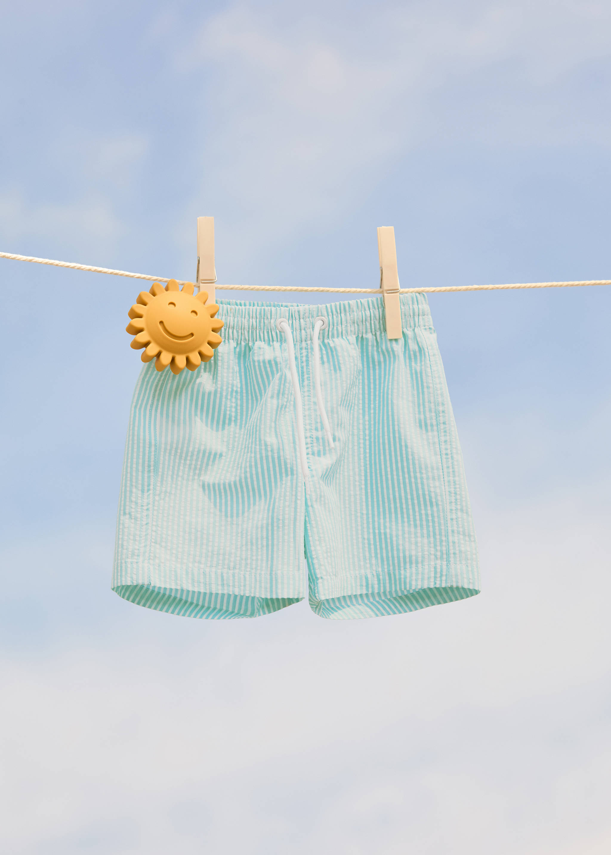 Striped drawstring swimsuit - Details of the article 5