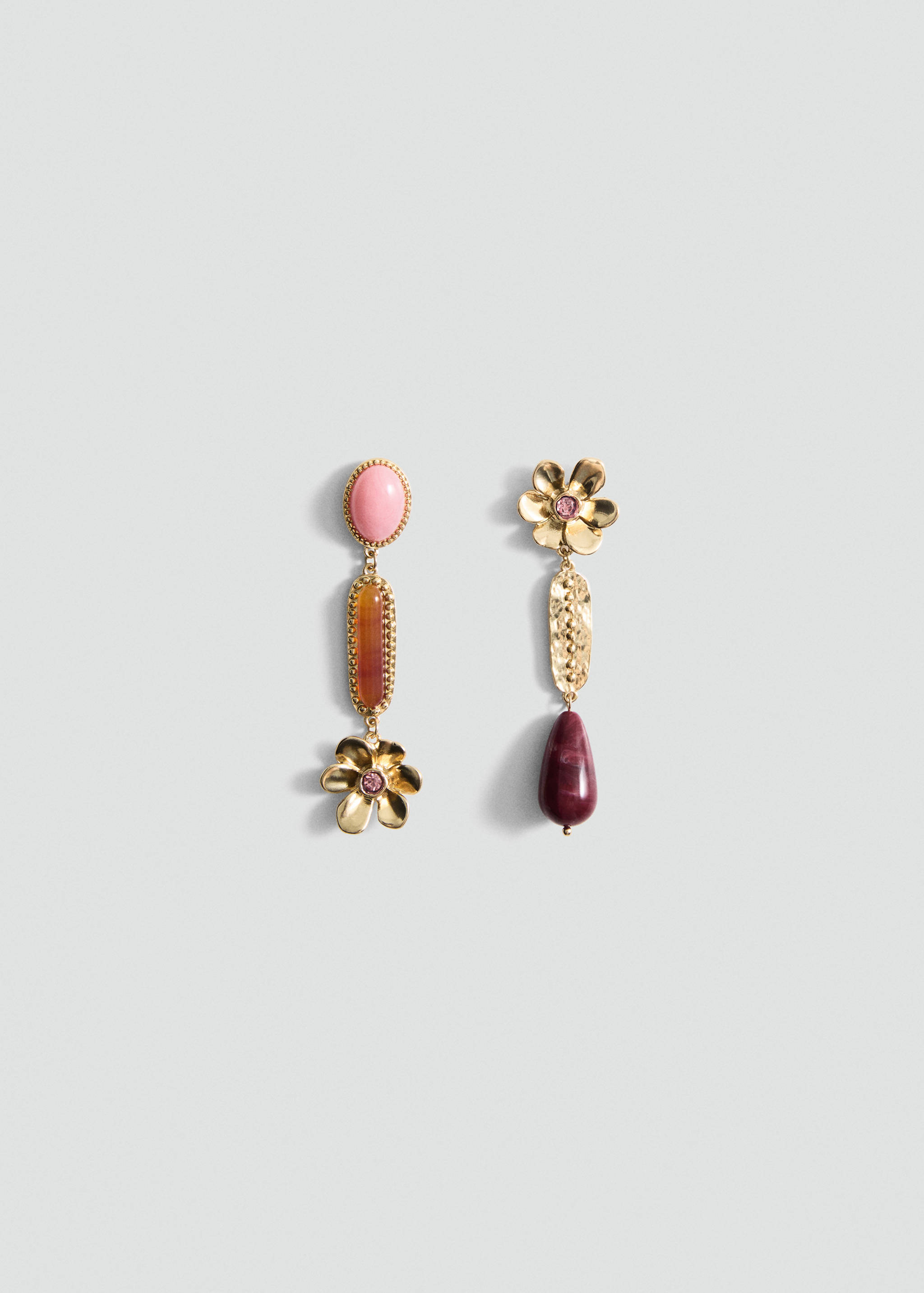 Combined hanging bead earrings - Article without model