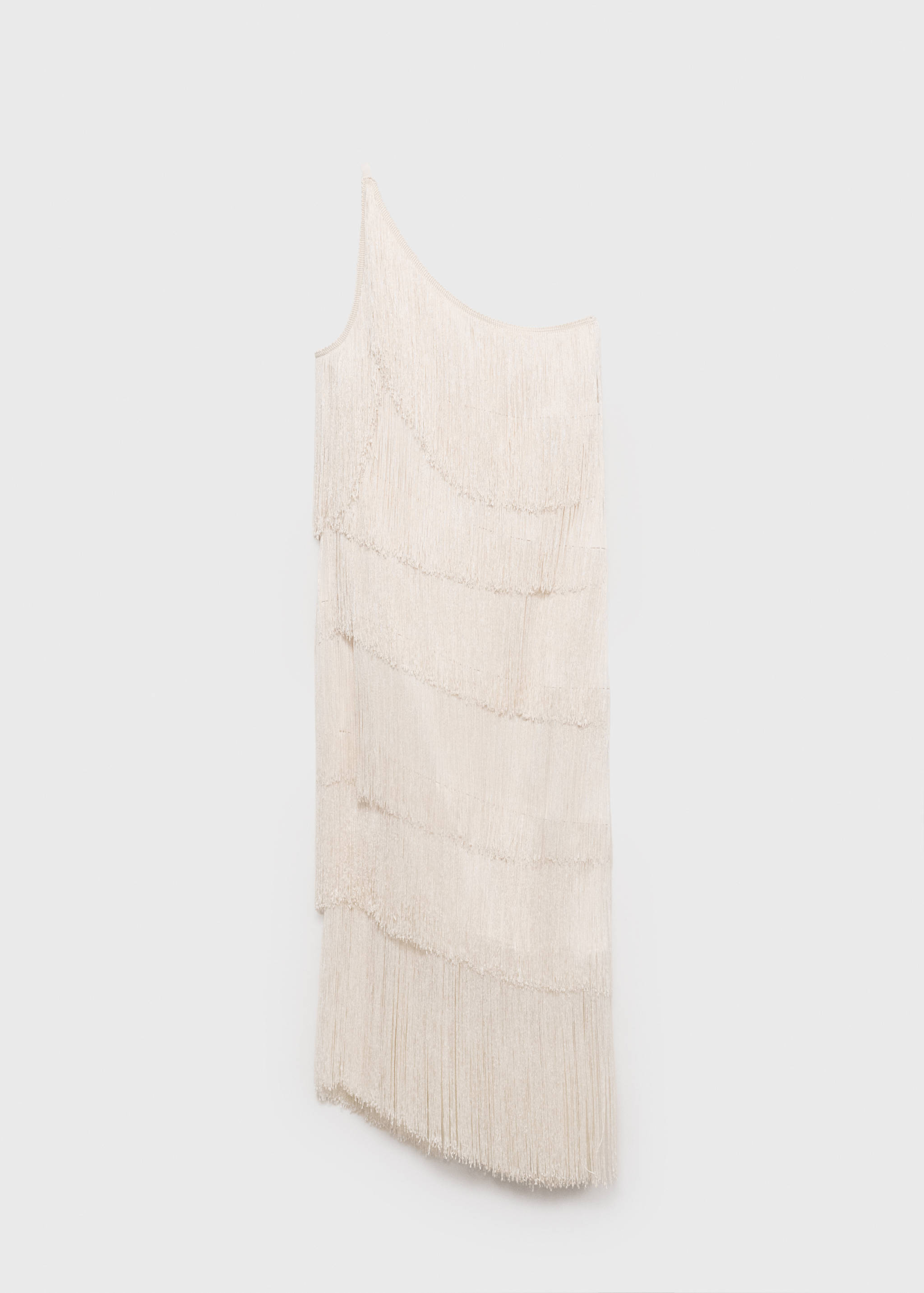 Vestido midi assimétrico com franjas - Verso do artigo