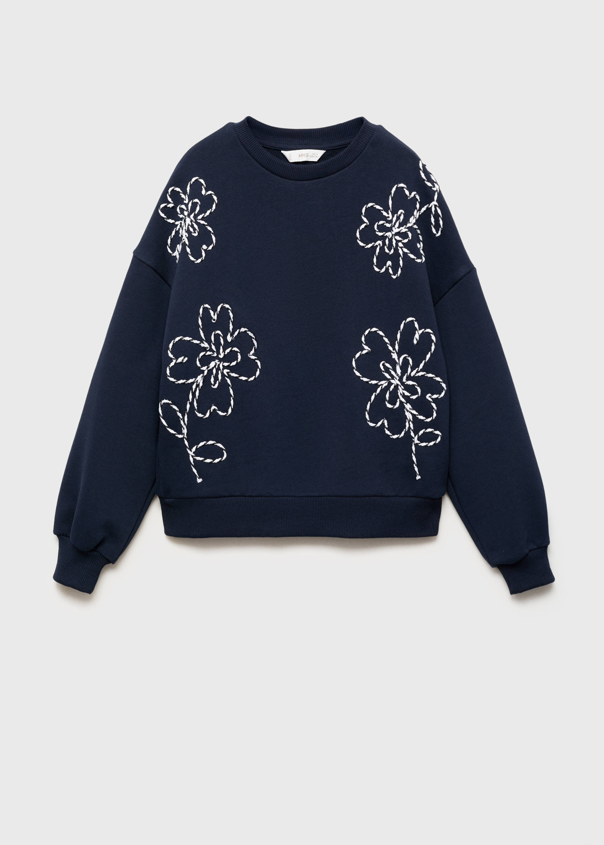 Embroidered floral cotton sweatshirt - Article without model
