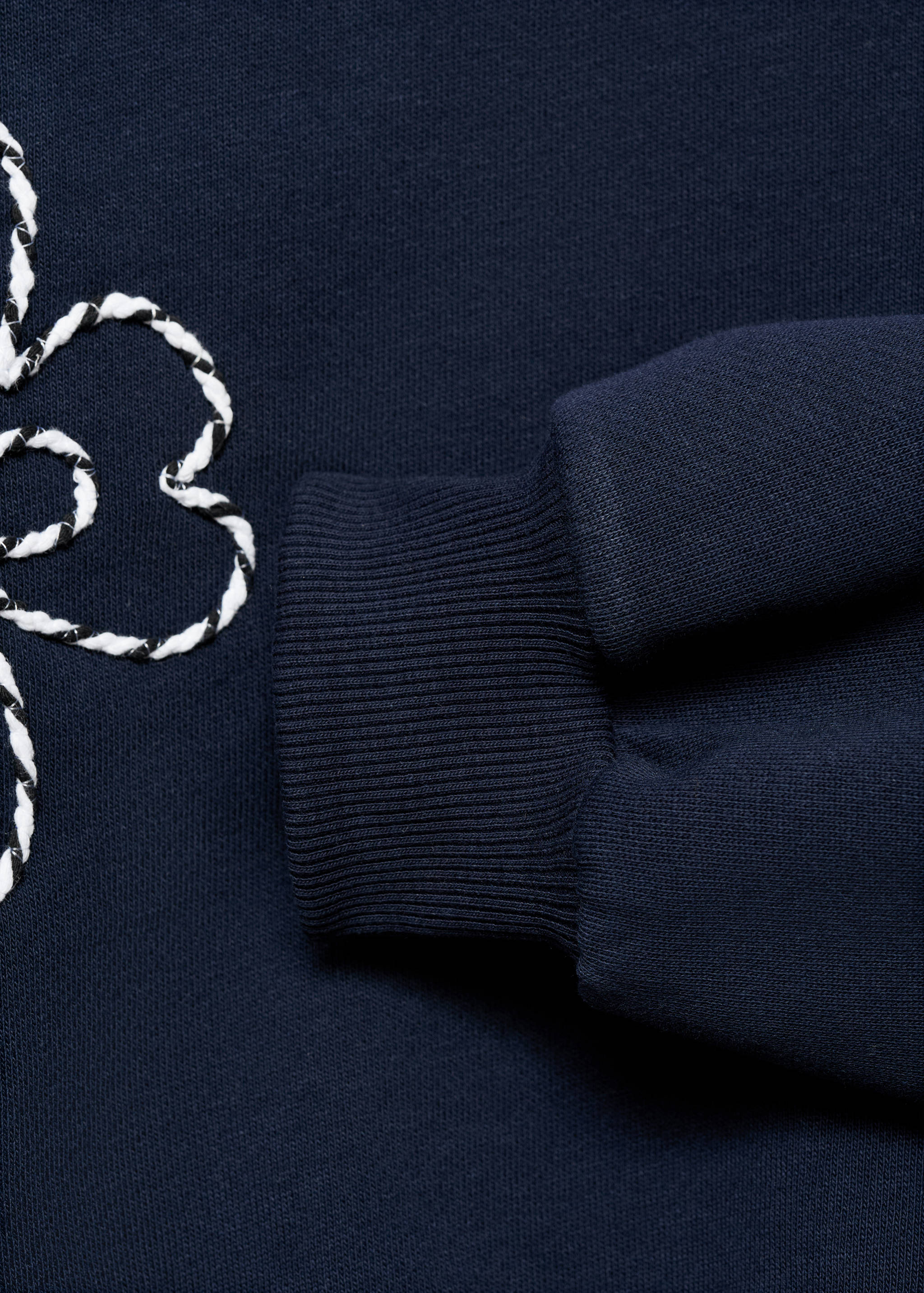 Embroidered floral cotton sweatshirt - Details of the article 0