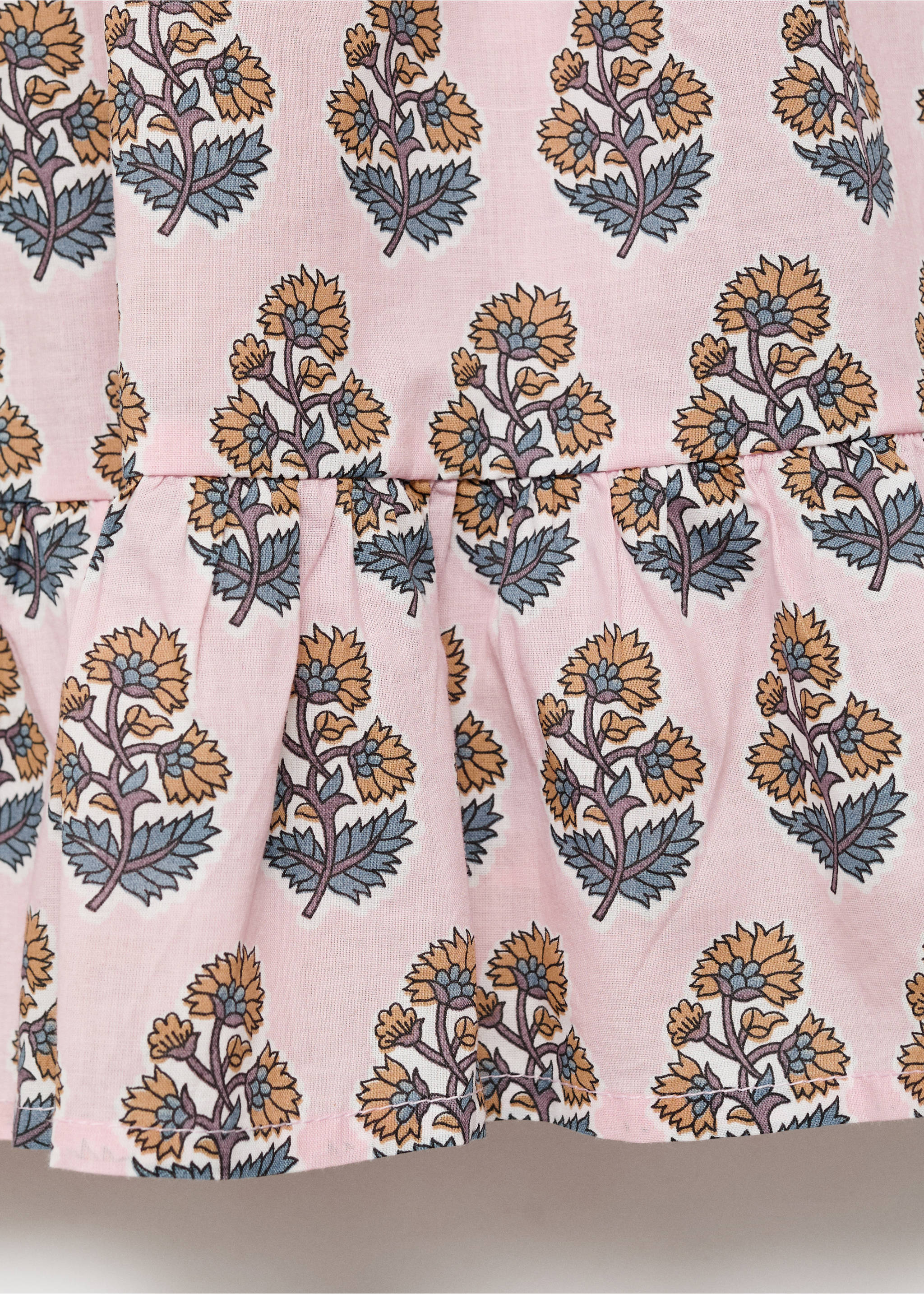 Vestido algodón flores - Detalle del artículo 0, Rosa. Ref: 87035978-00.