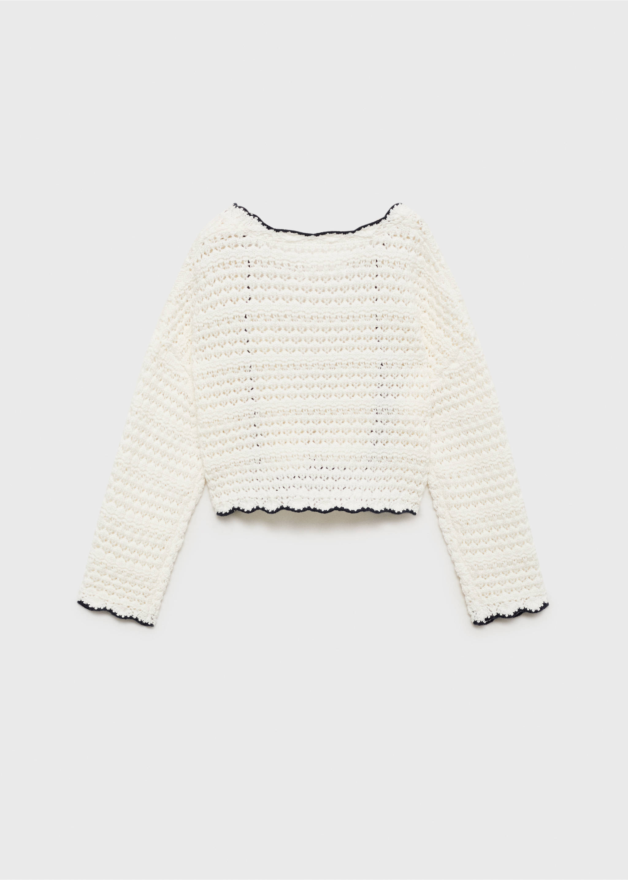 Contrast edge cardigan - Reverse of the article, White. Ref: 87035981-00.