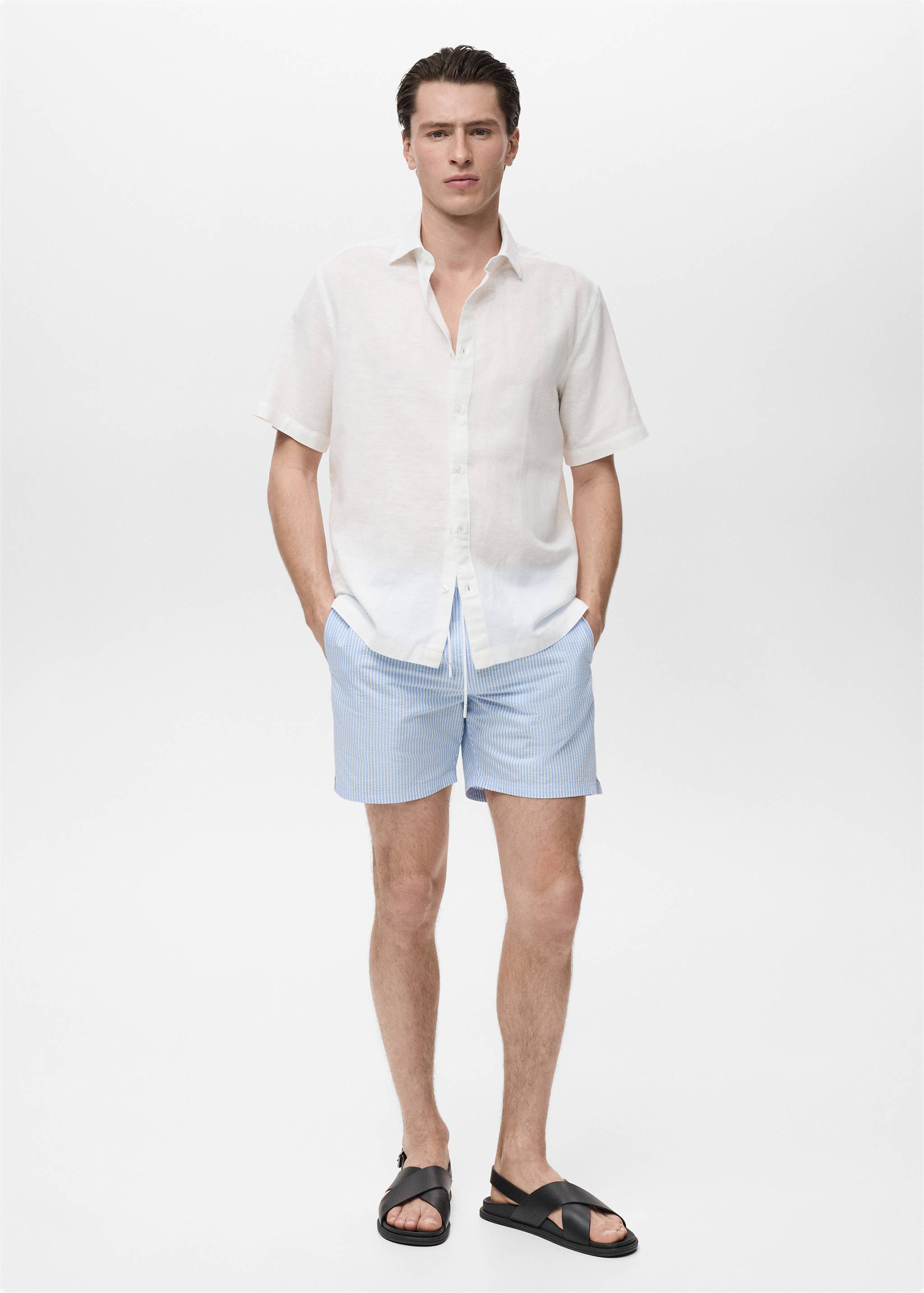 Bañador efecto seersucker - Plano general