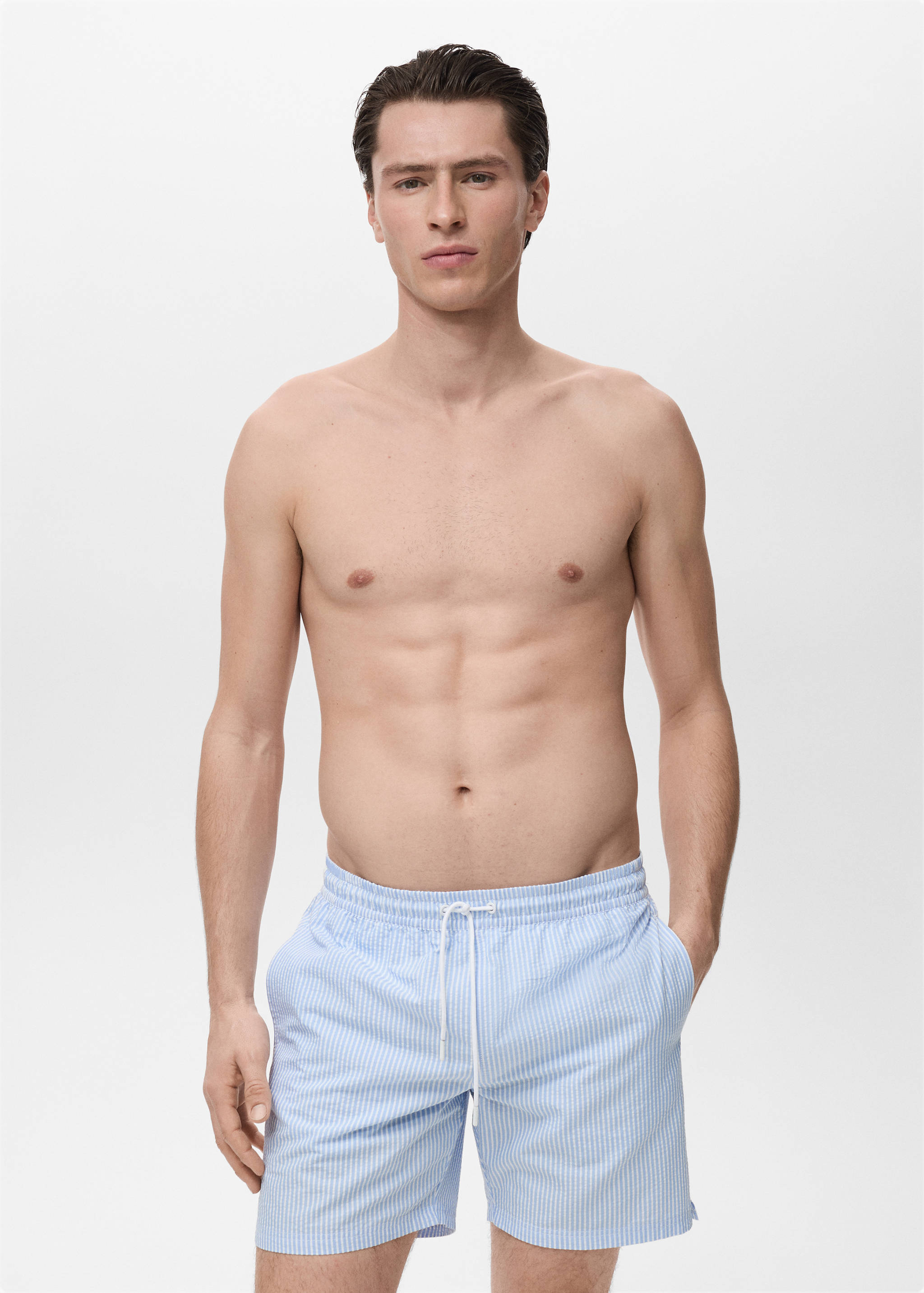 Bañador efecto seersucker - Plano medio