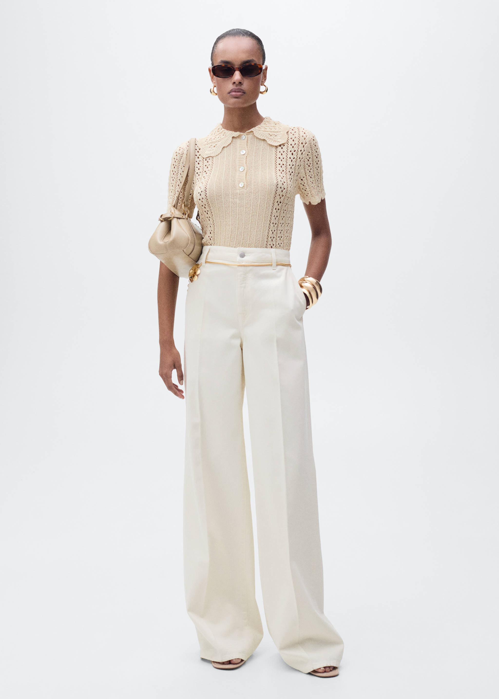 Weit geschnittene High-Waist-Jeans - Allgemeine Ansicht