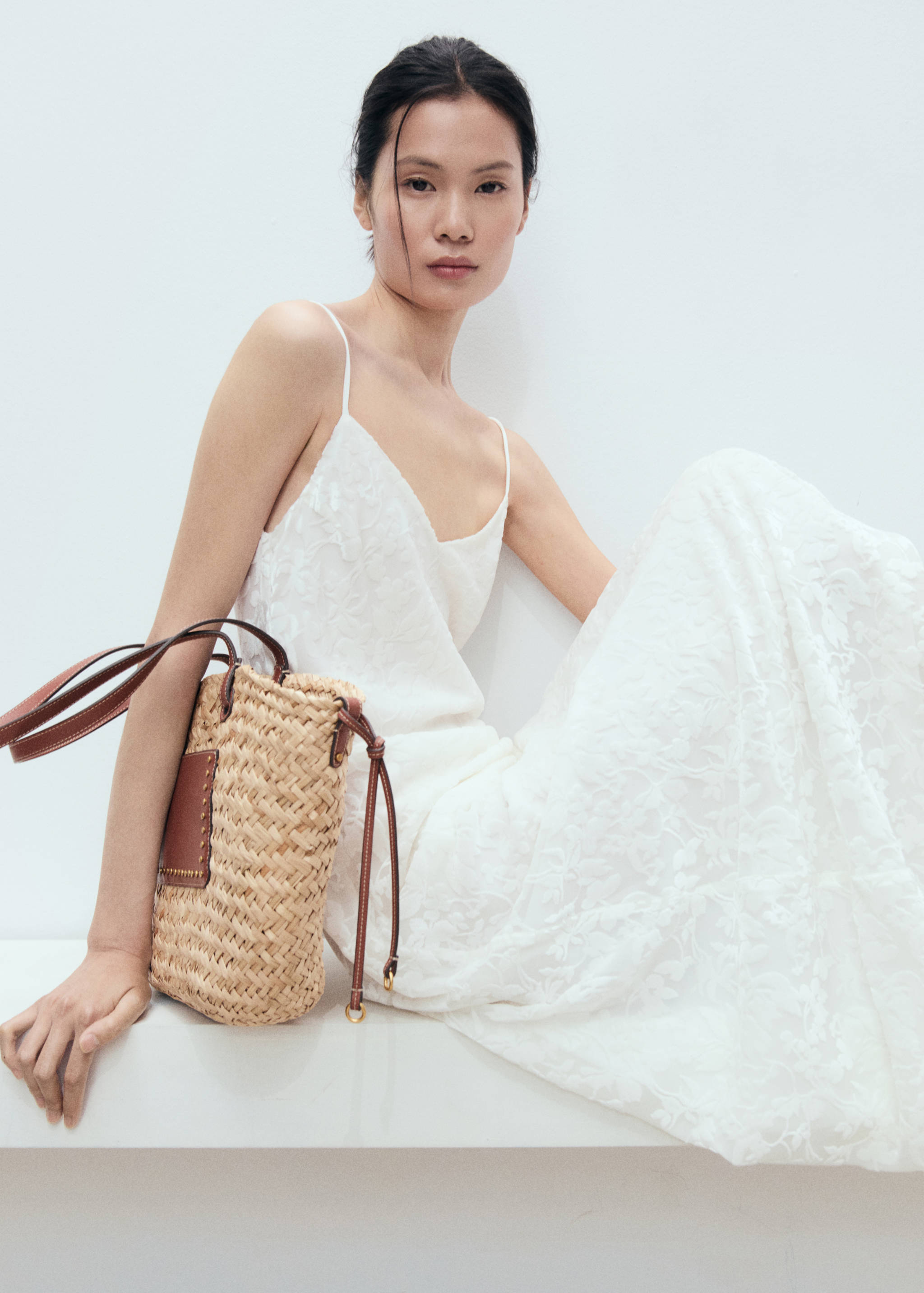 Large double-handle natural fibre basket - Details of the article 9