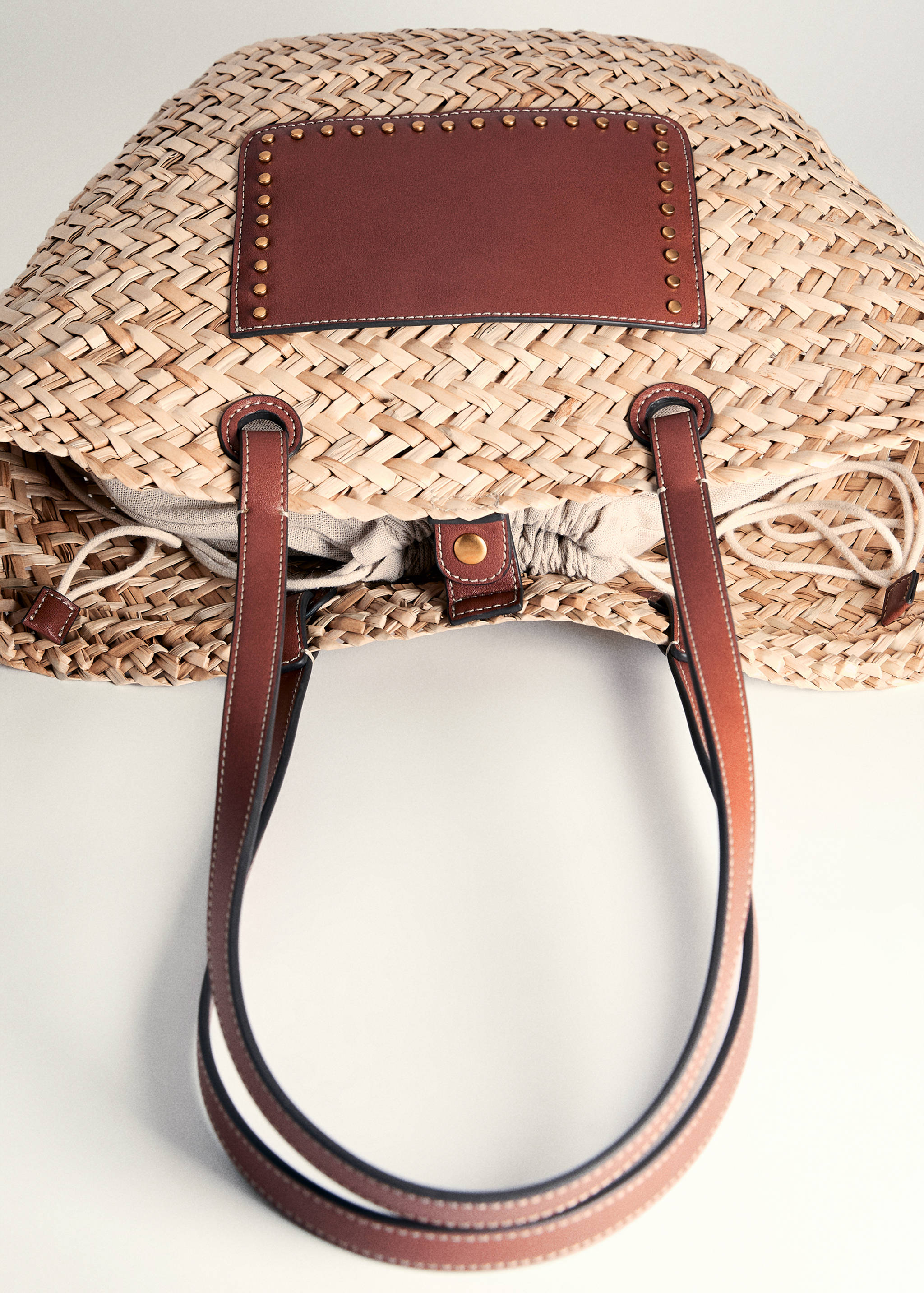 Large double-handle natural fibre basket - Details of the article 5