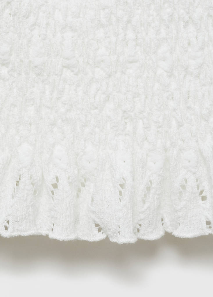 Ruched strapless top — Off White